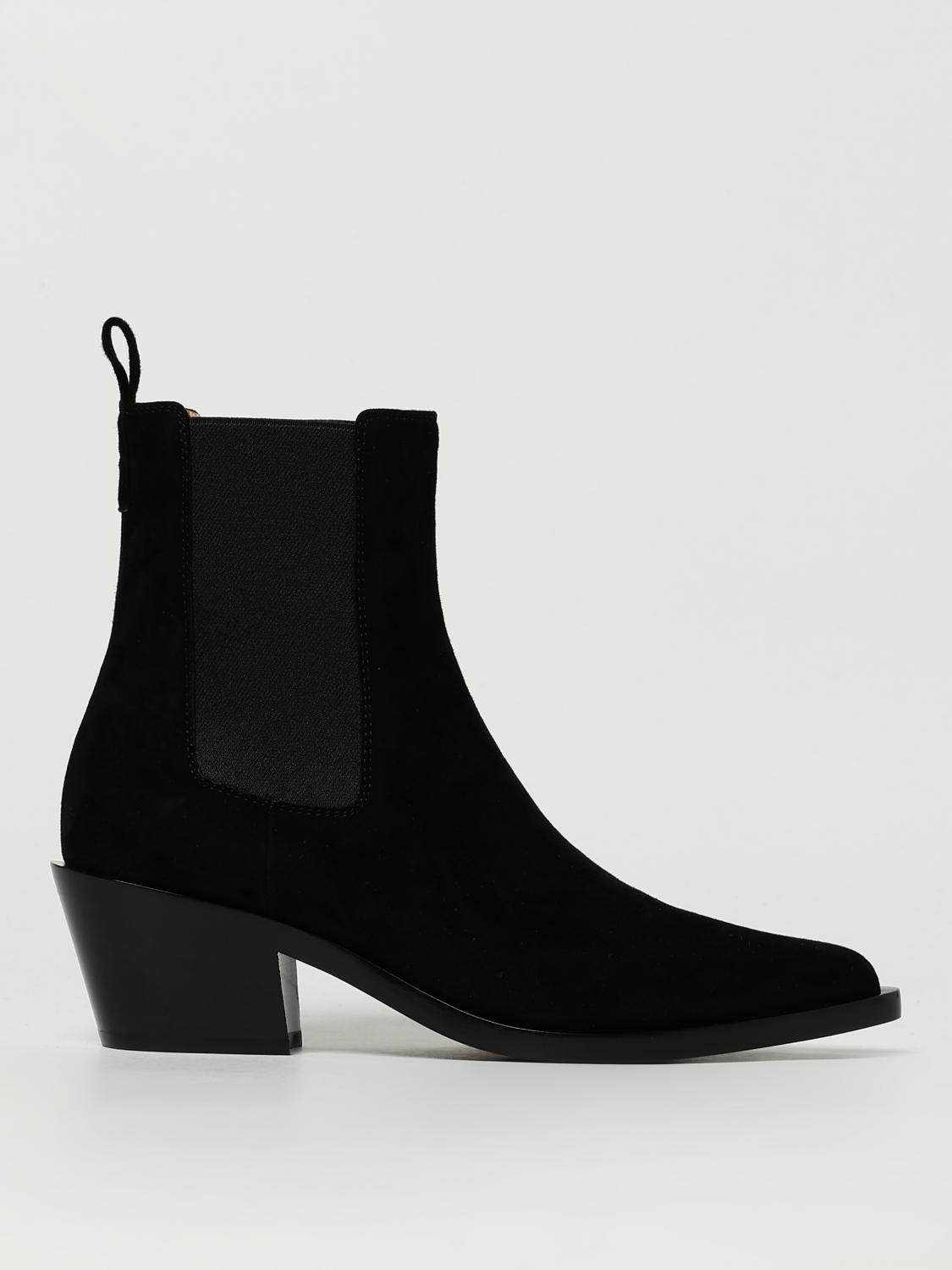 Gianvito Rossi Flat Ankle Boots Woman Color Black In Black