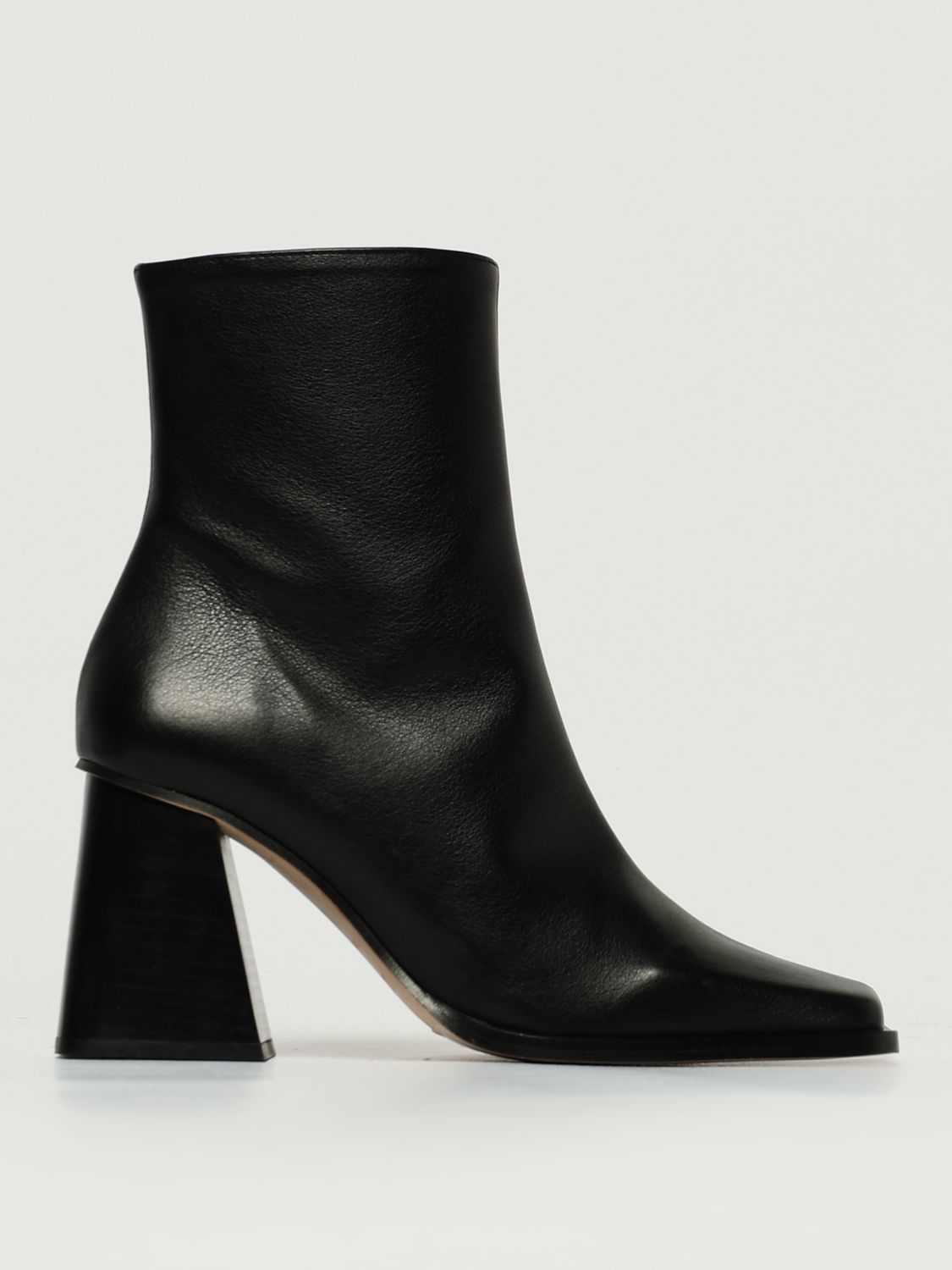 Alohas South 80mm Leather Ankle Boots In Black