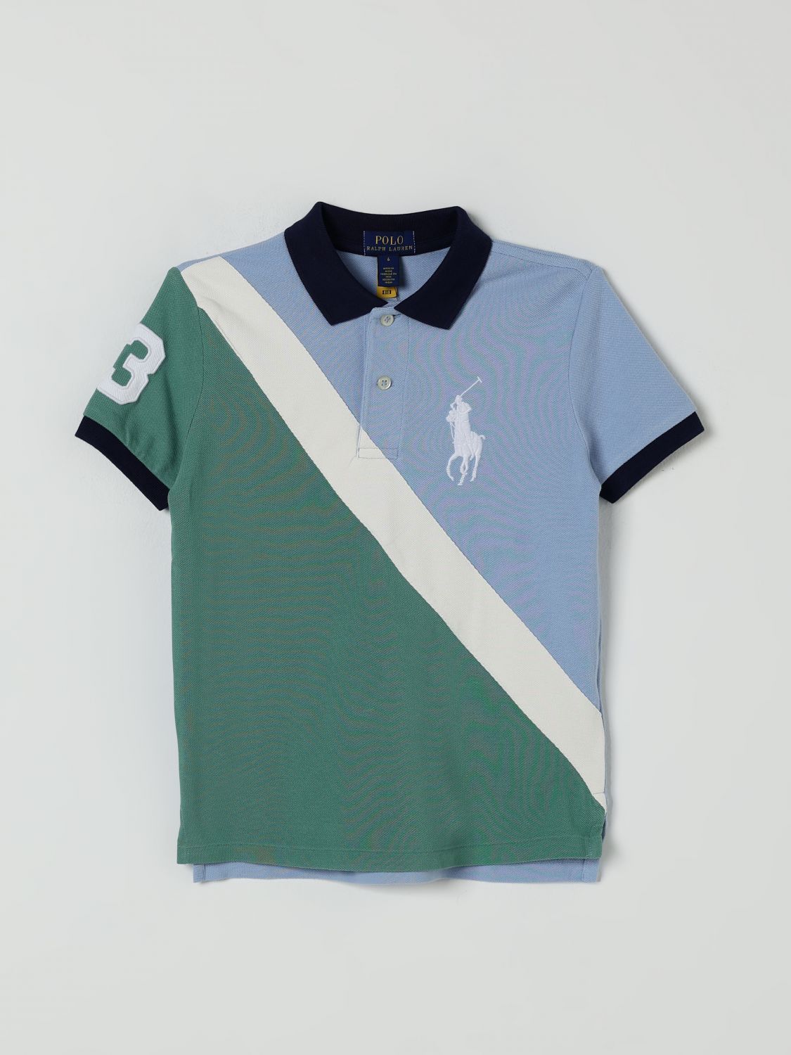 Polo Ralph Lauren Big Pony Cotton Mesh Polo Shirt In Blue