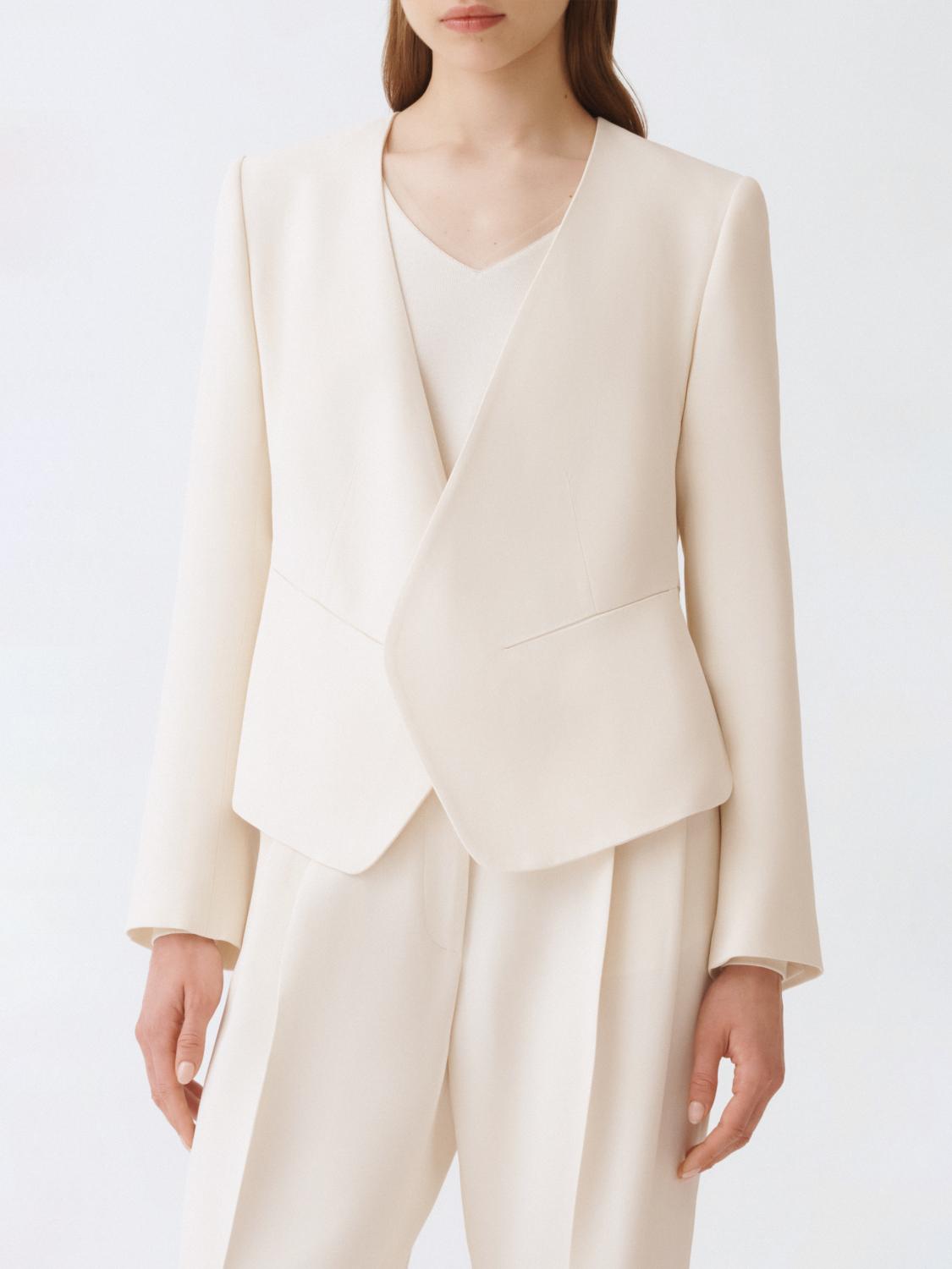Fabiana Filippi Embellished Open-front Cady Jacket In Neutral