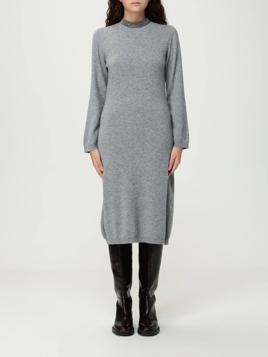 Fabiana Filippi Dress Woman Color Grey In Gray