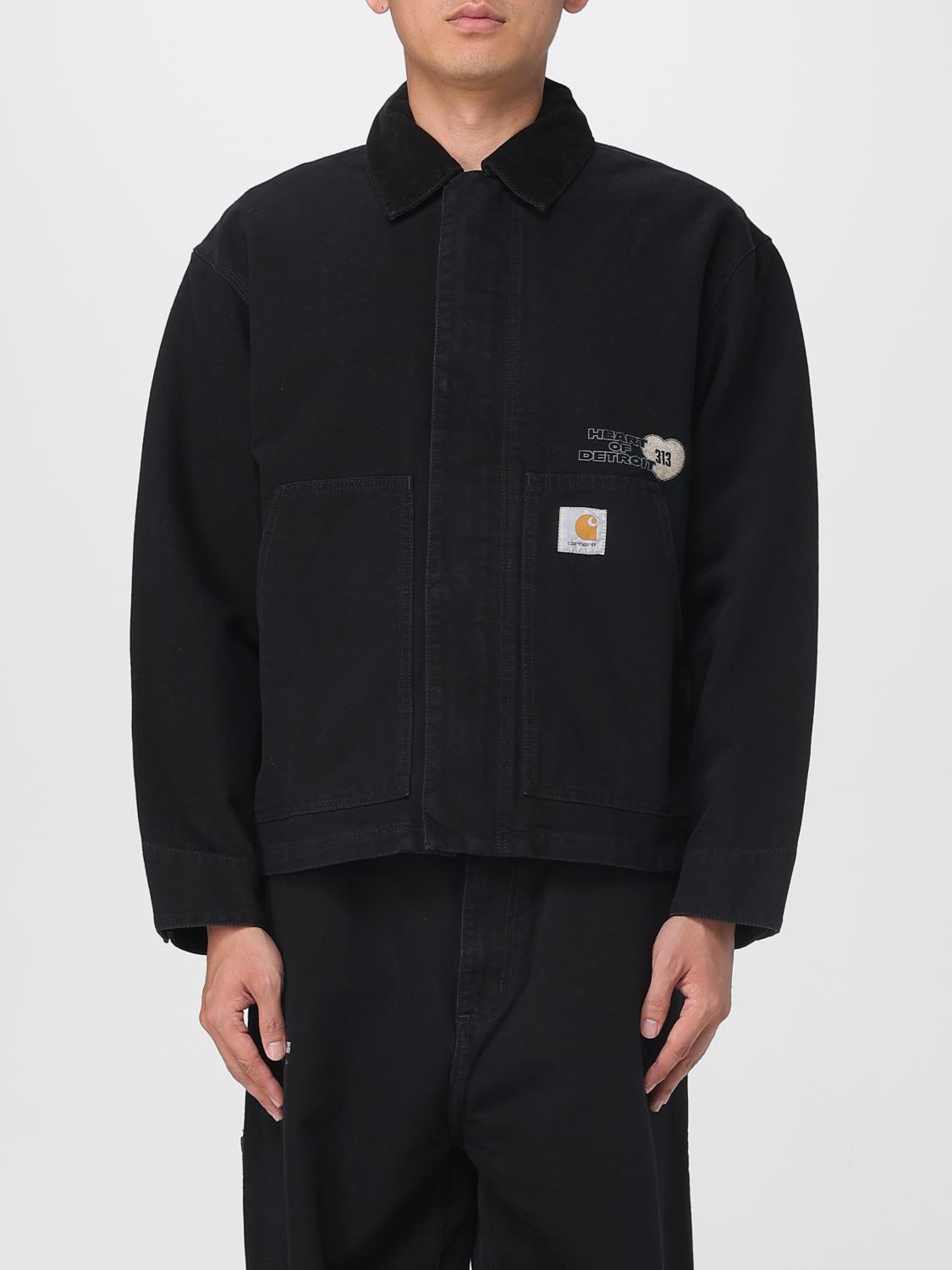 Carhartt Work In Progress Og Arcan Graphic Organic Cotton Canvas Jacket In Black