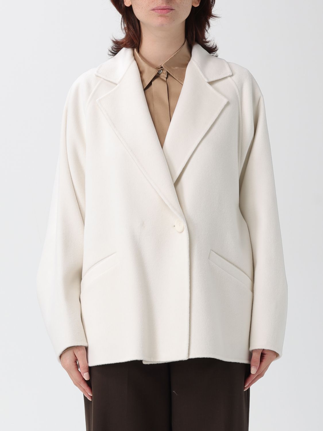 Max Mara Jacket Woman Studio In White