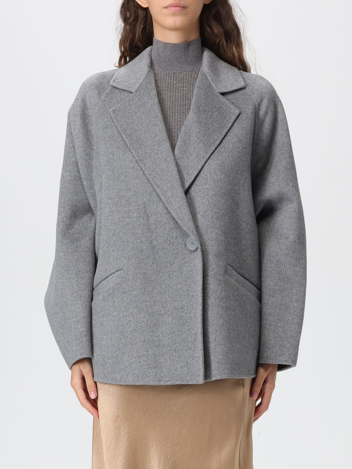 Max Mara Jacket Woman Studio In Gray