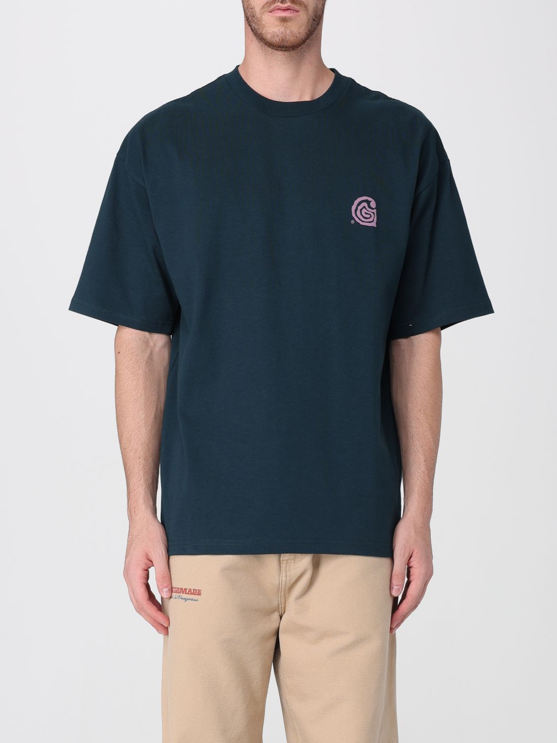 Carhartt T-shirt Wip Men Color Blue In Green