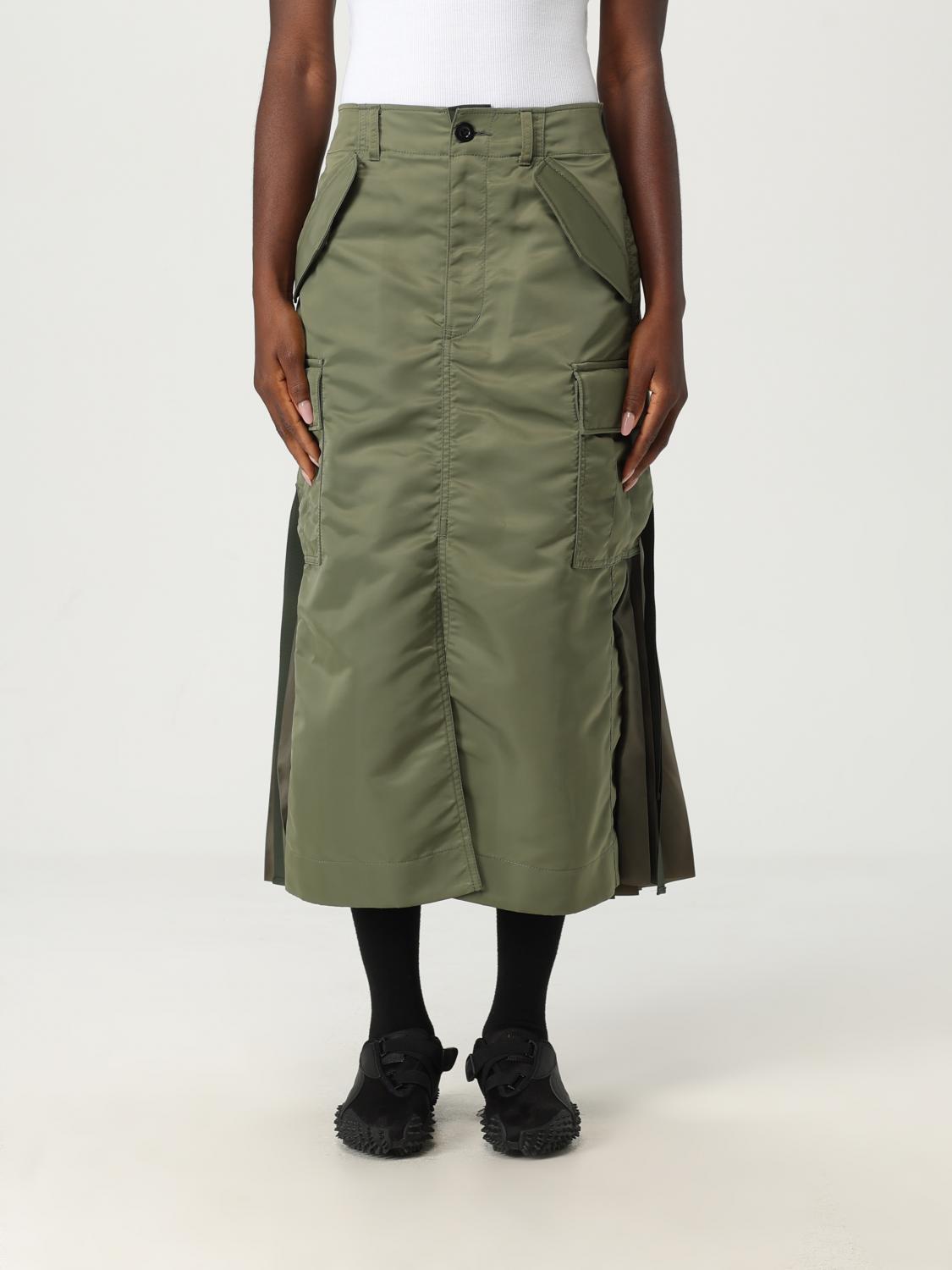 Sacai Skirt  Woman Color Kaki In Green