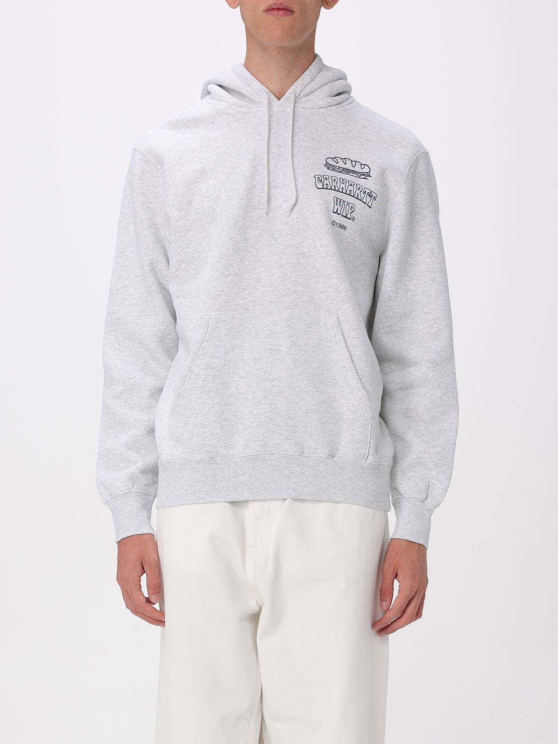 Carhartt Work In Progress Sandwich Graphic Hoodie In Gray