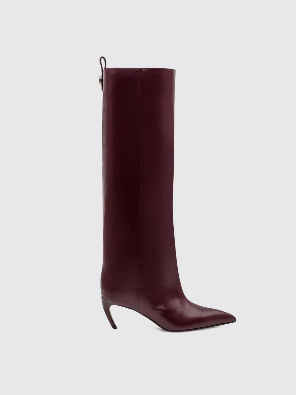 Attico The  Shoes In Burgundy