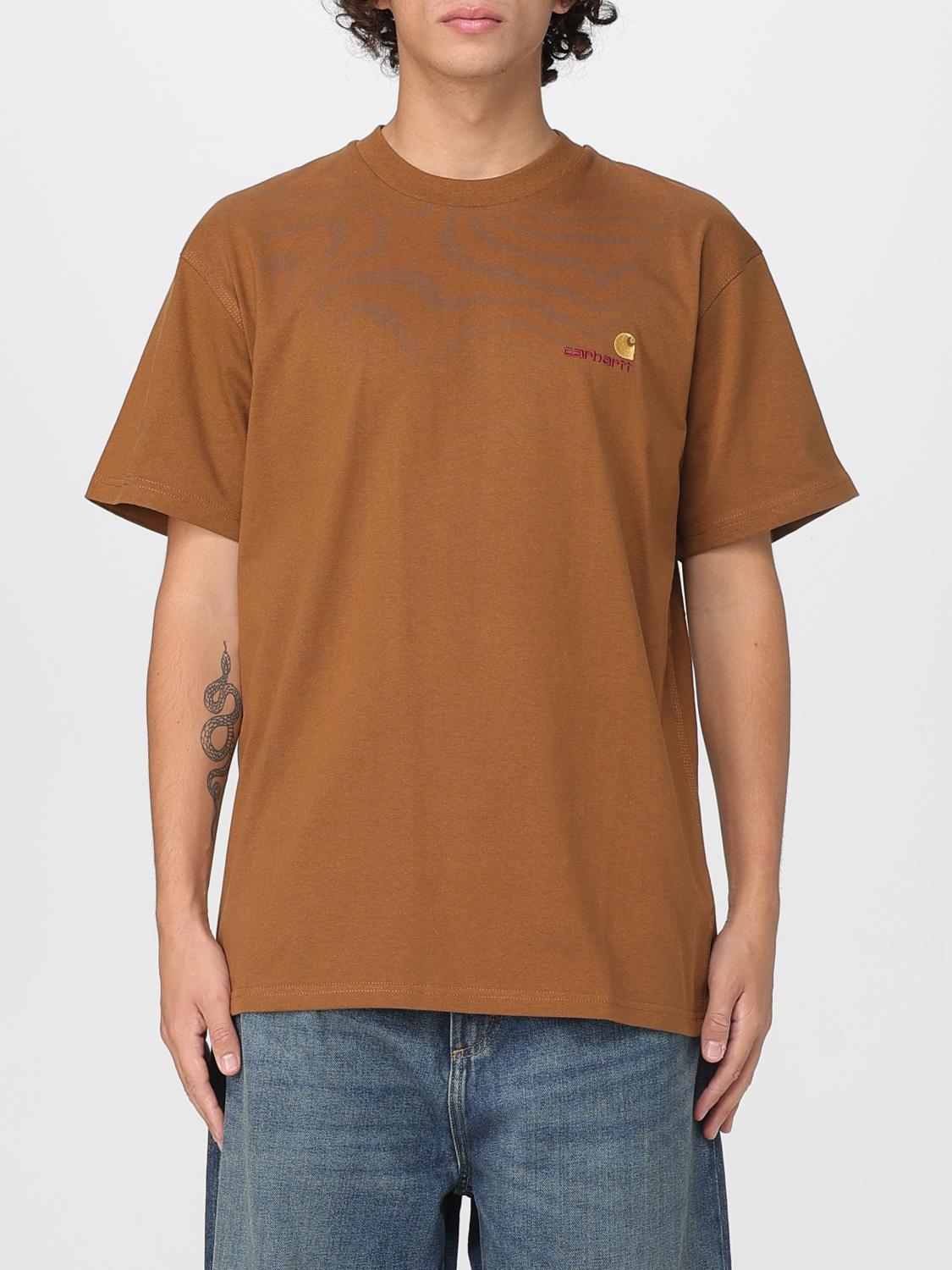 Carhartt American Script Short Sleeve T-shirt In Brown