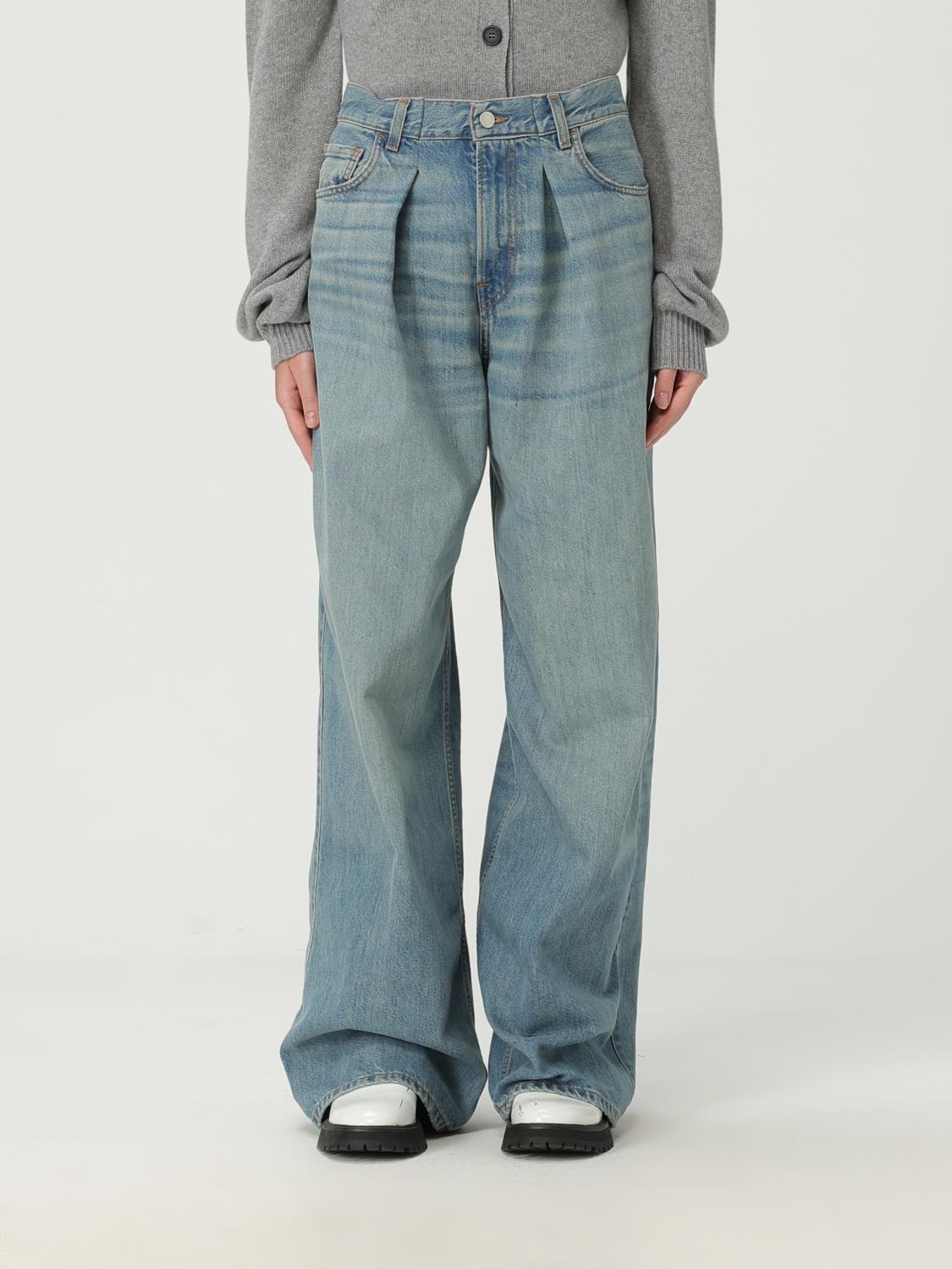 Haikure Candy Pleated Boyfriend Jeans In Blue