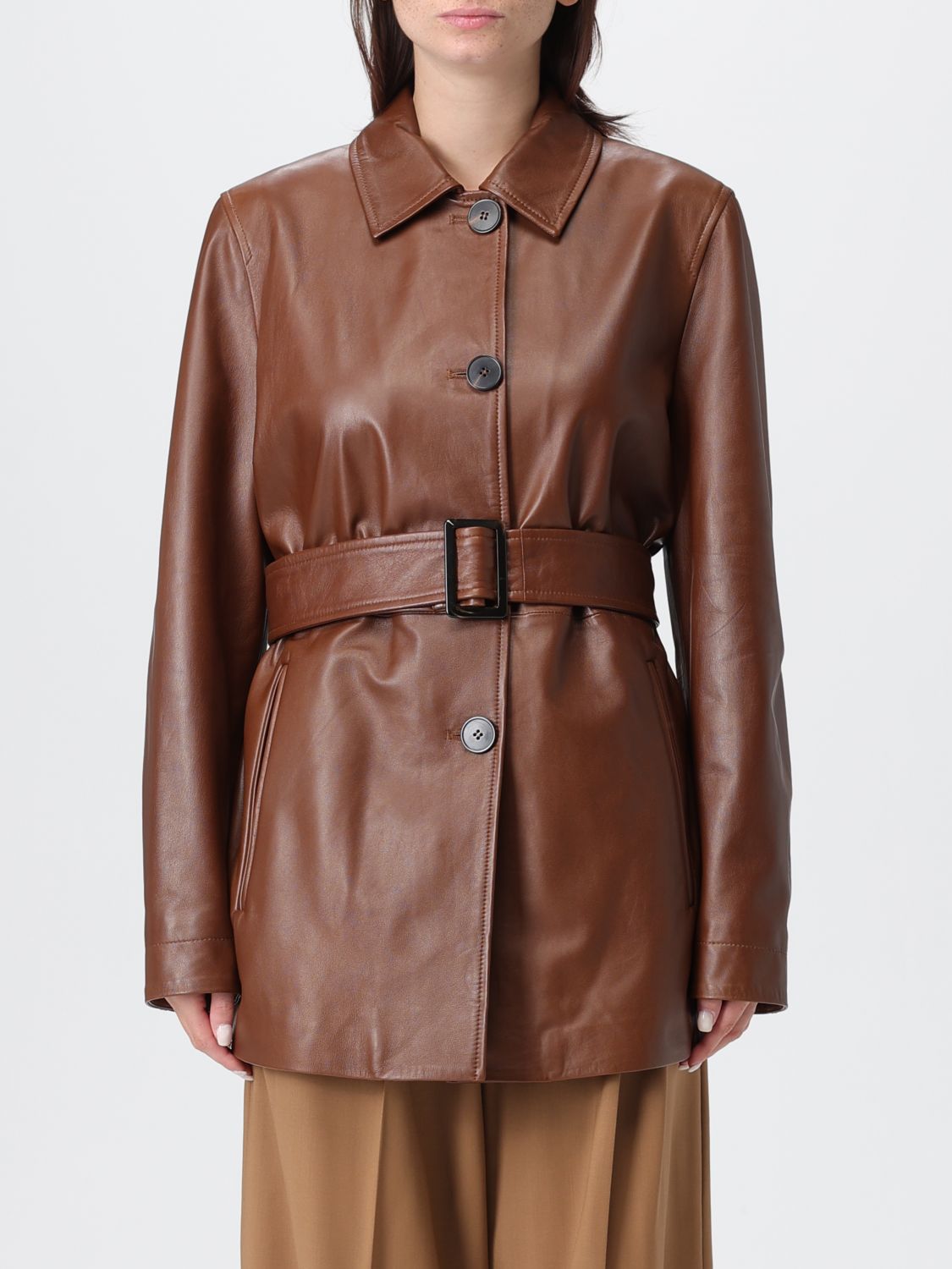 Max Mara Blazer Woman Studio In Brown