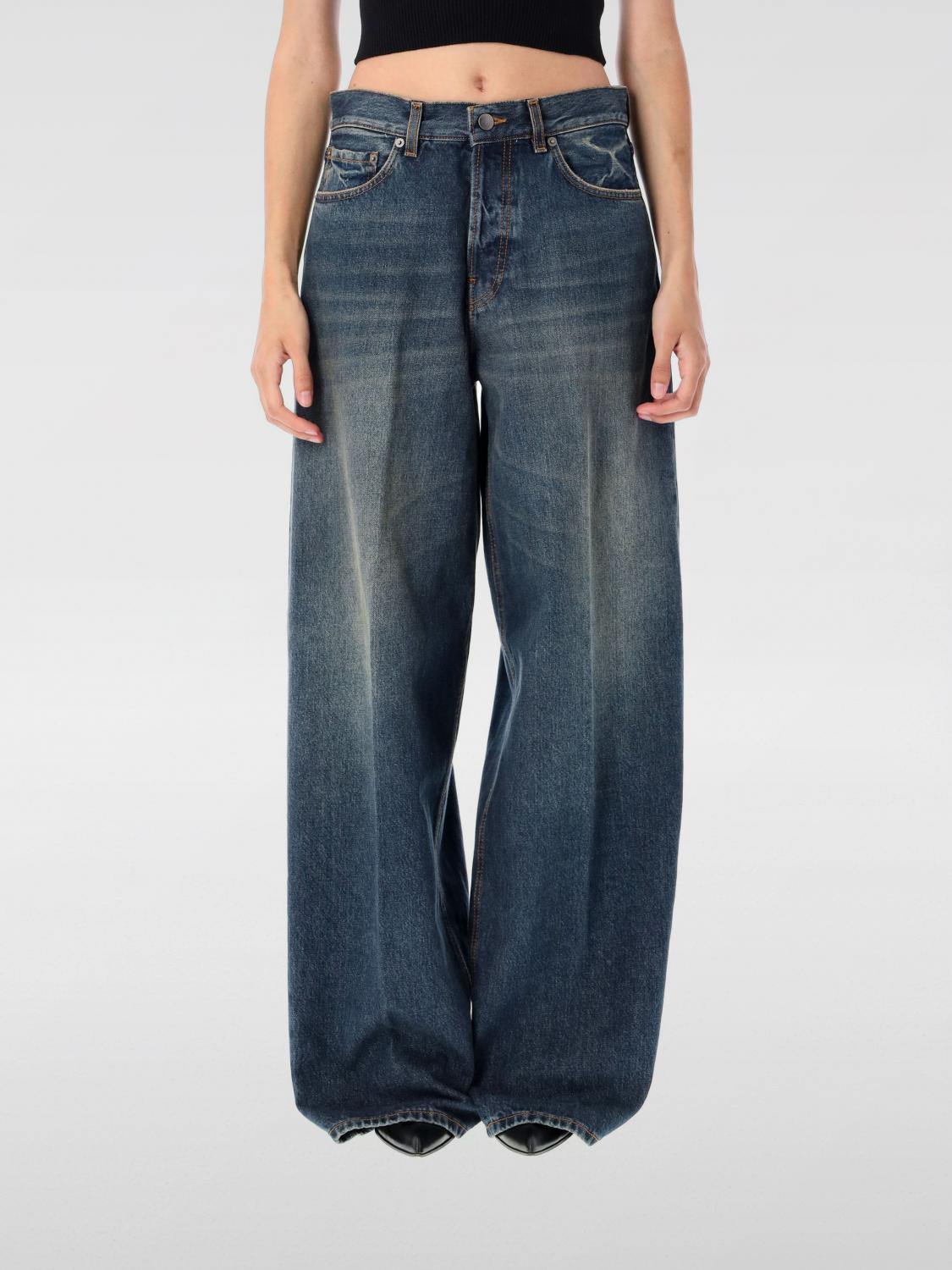 Haikure Blue Cotton Jeans In Blue