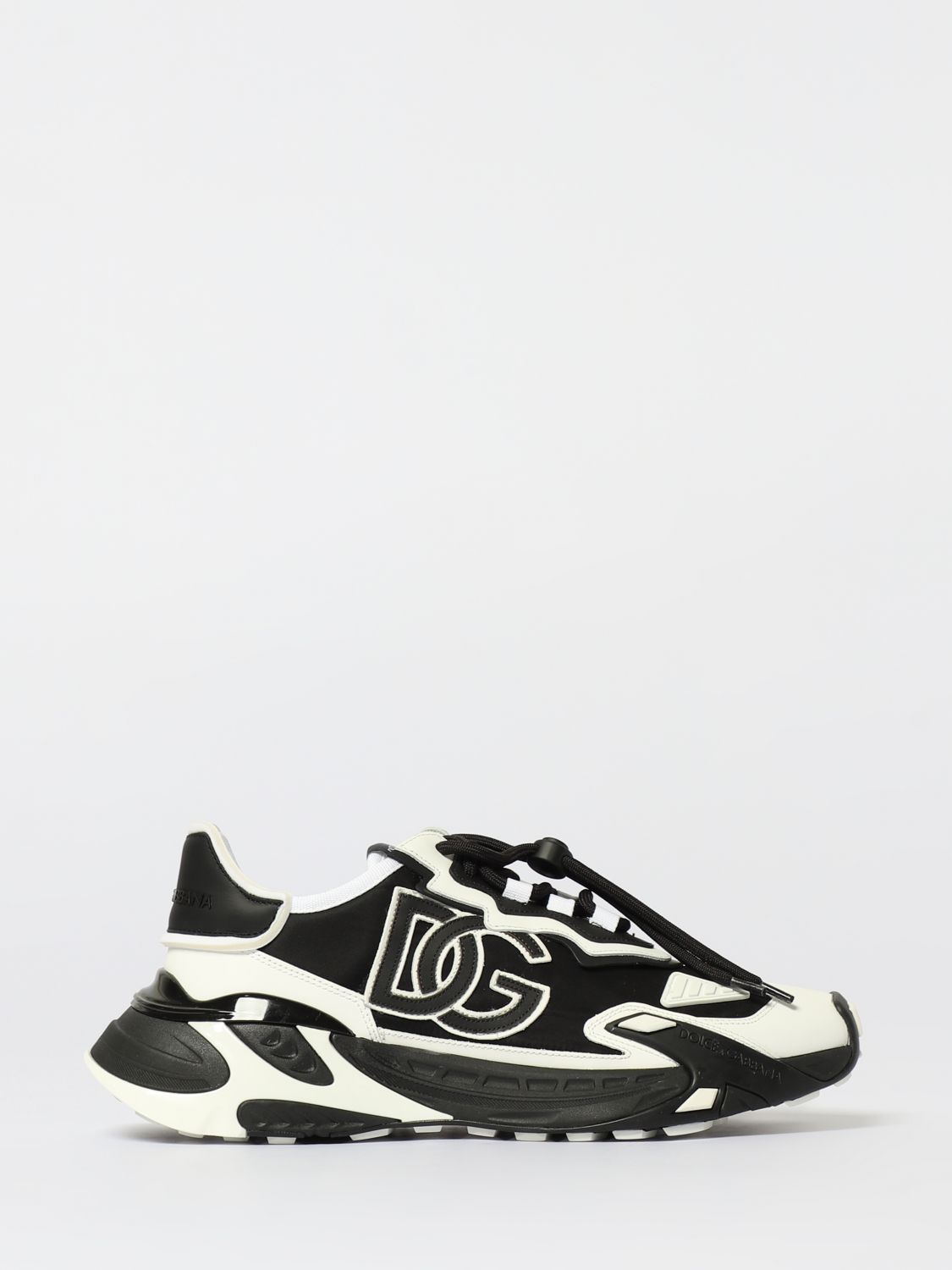 Dolce & Gabbana Daymaster Sneakers In Mixed Materials In Black