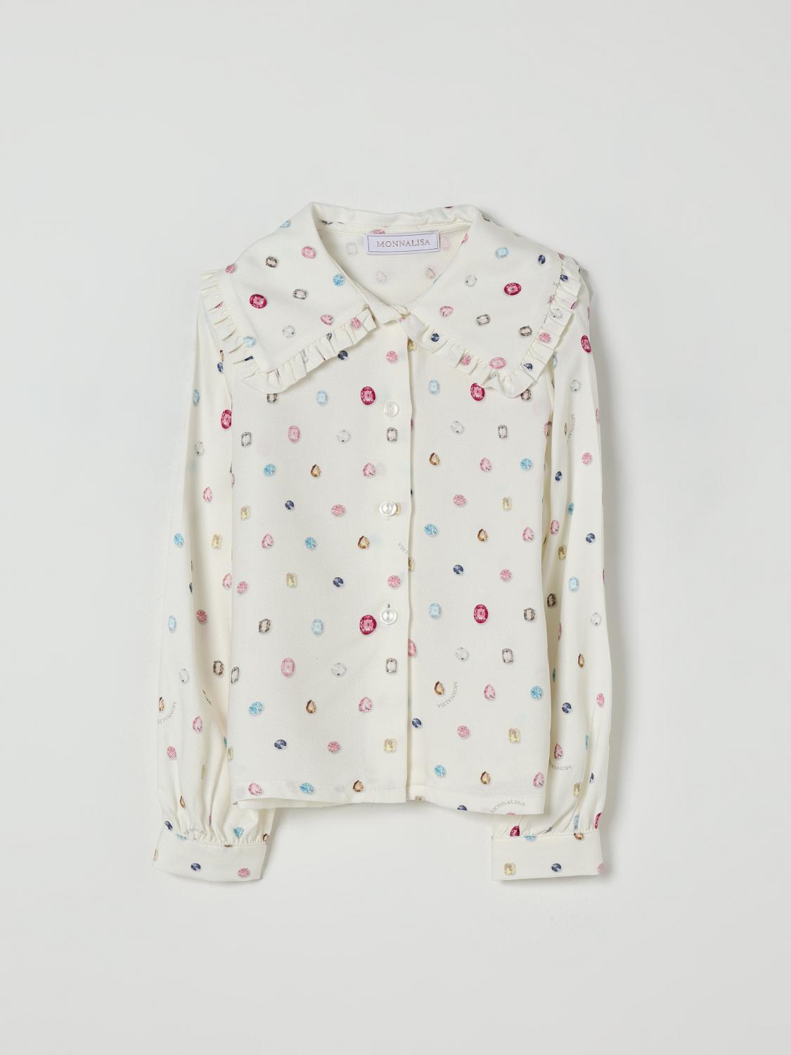 Monnalisa Shirt Kids Color Yellow Cream In Neutral