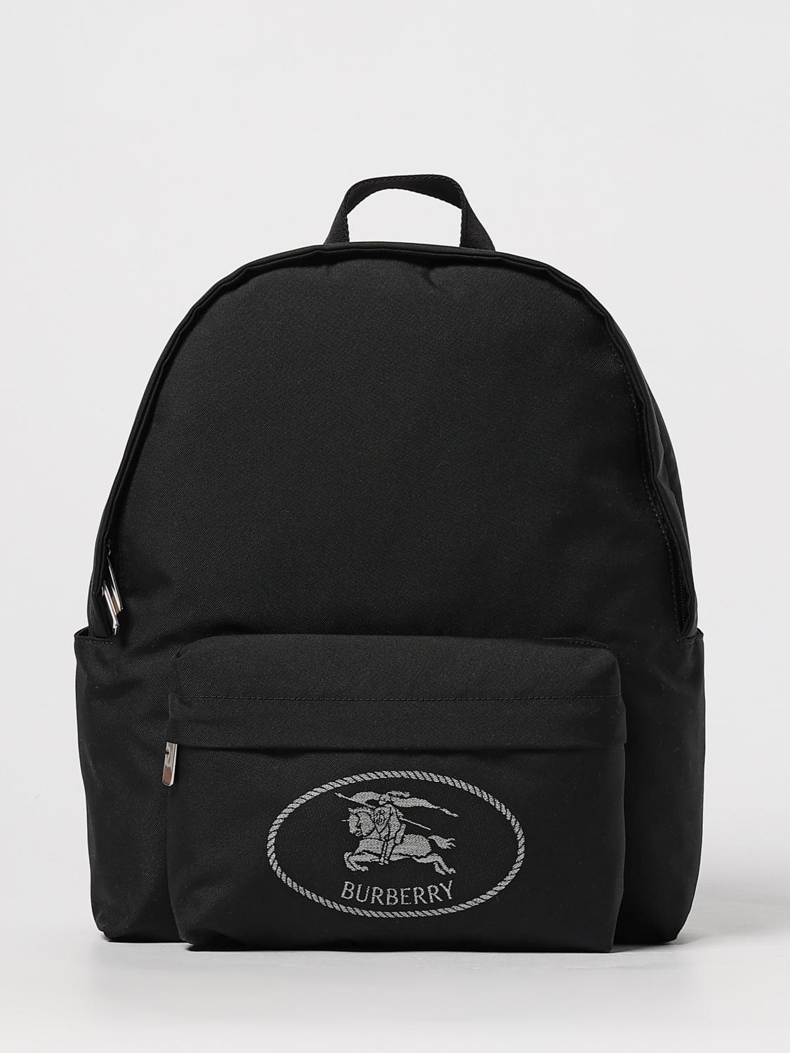 Burberry Black Backpack With Spacious Design And Padded Straps