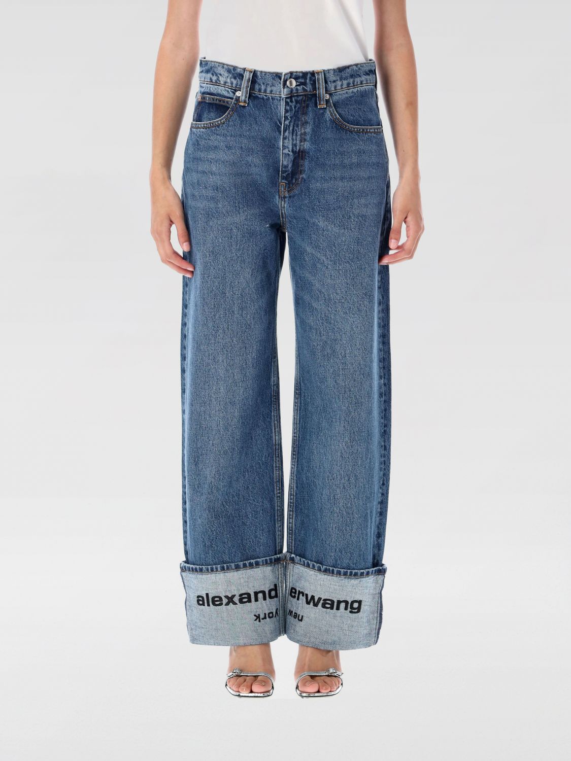 Alexander Wang Jeans In Denim Donna In Blue