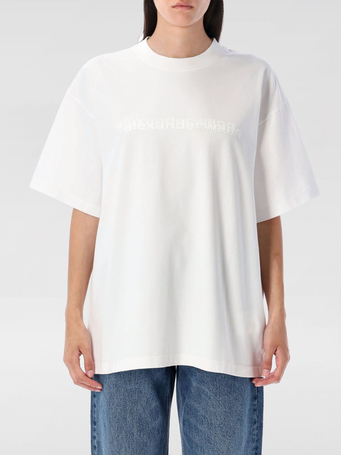 Alexander Wang Oversized Logo T-shirt In White