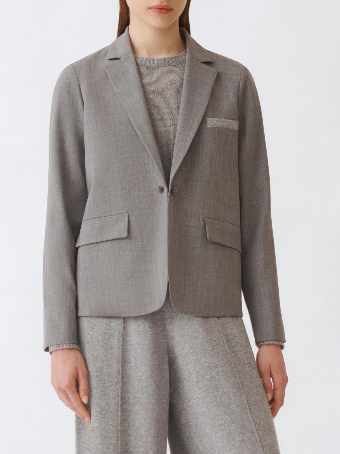 Fabiana Filippi Jacket Woman Color Grey In Gray