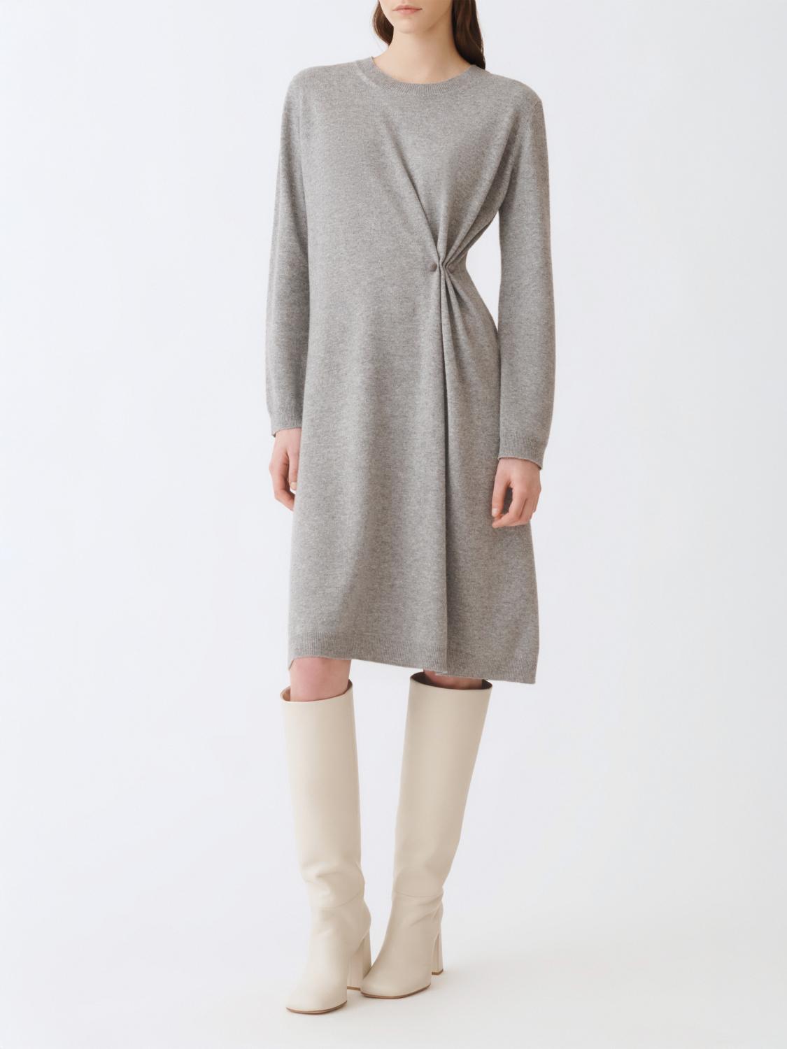 Fabiana Filippi Dress Woman Color Grey In Gray