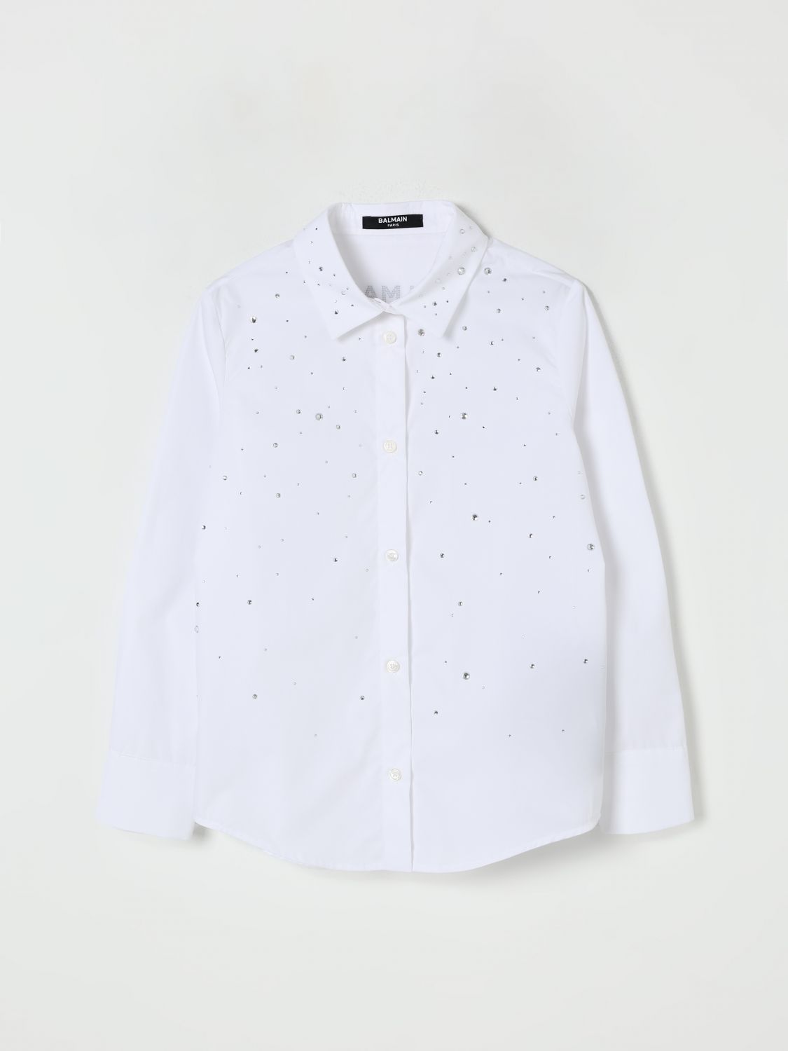 Balmain Shirt Kids Color White In White