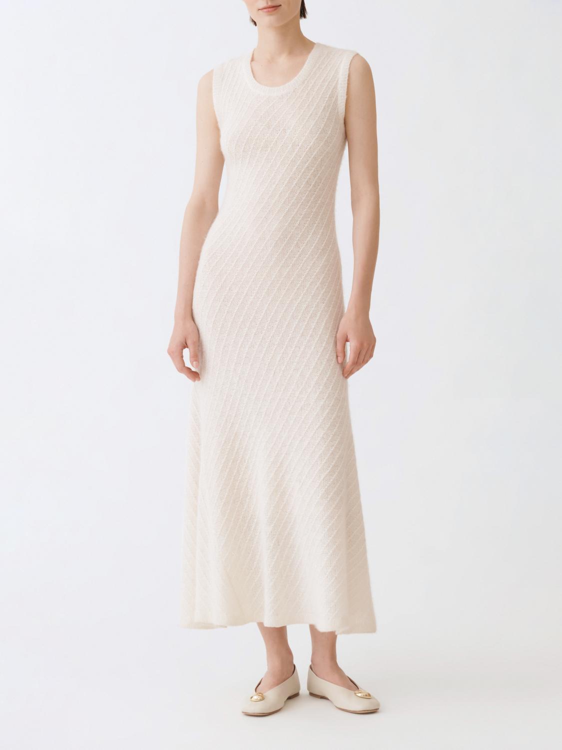 Fabiana Filippi Round Neck Dress In White