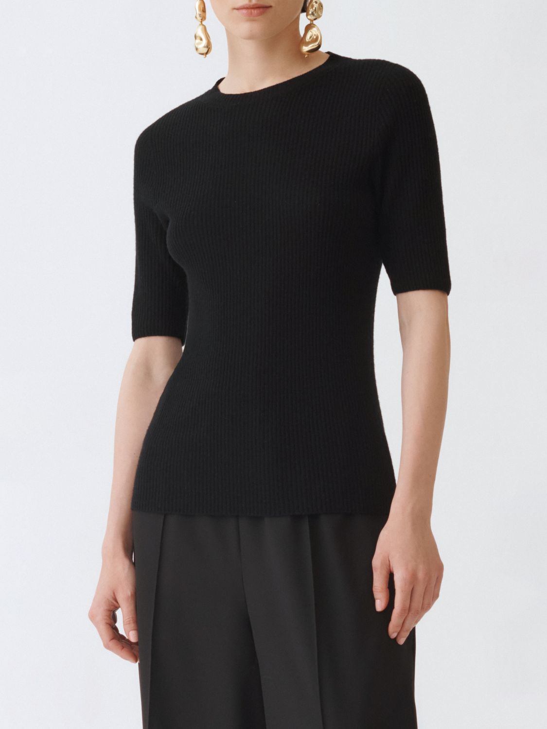Fabiana Filippi Sweater In Platinum In Black