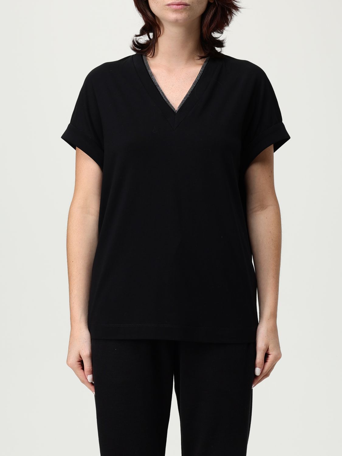 Brunello Cucinelli T-shirt  Woman Color Black