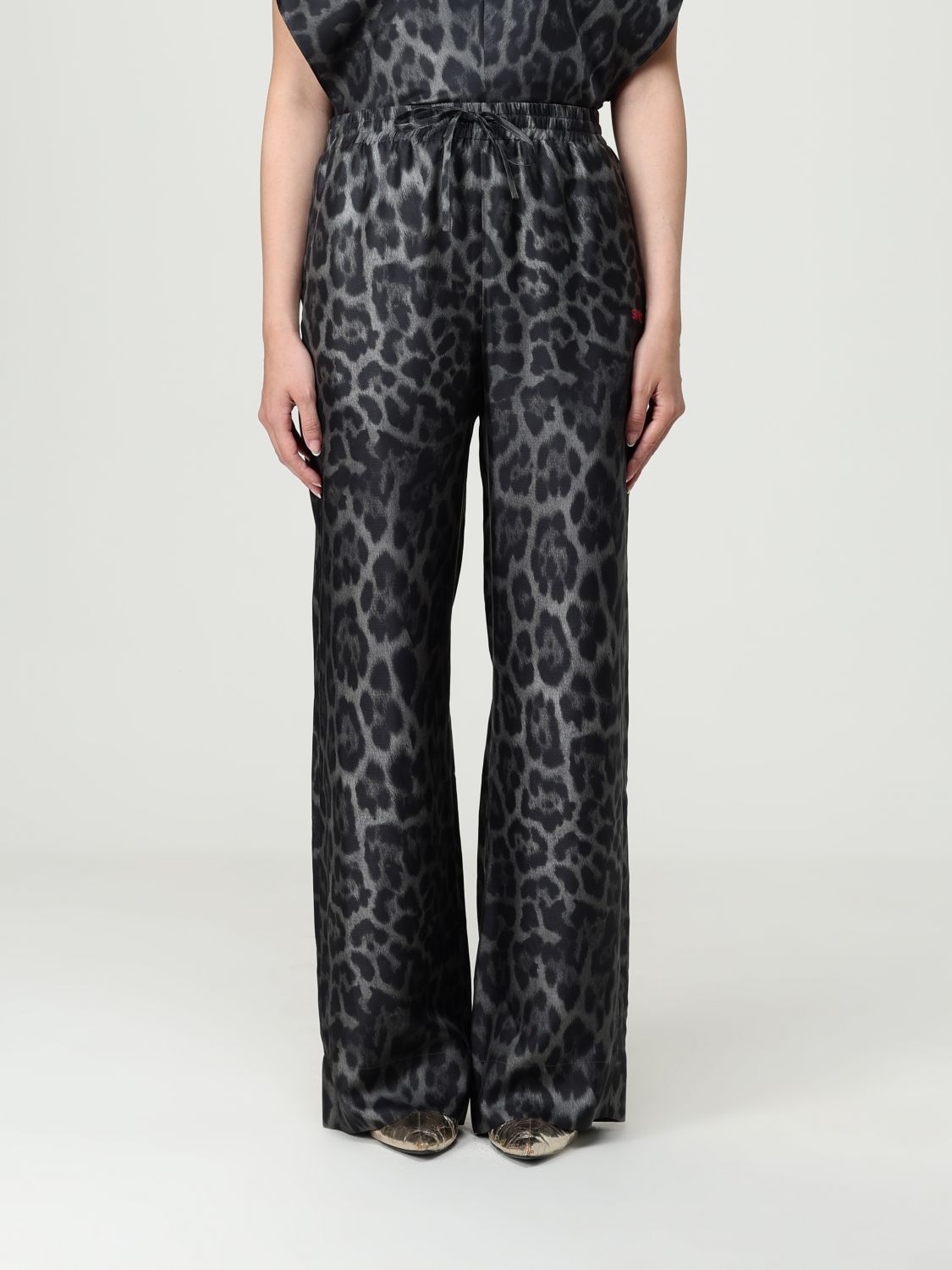 Stella Mccartney Flared High-waisted Leggings Leopard Print In Animal Print