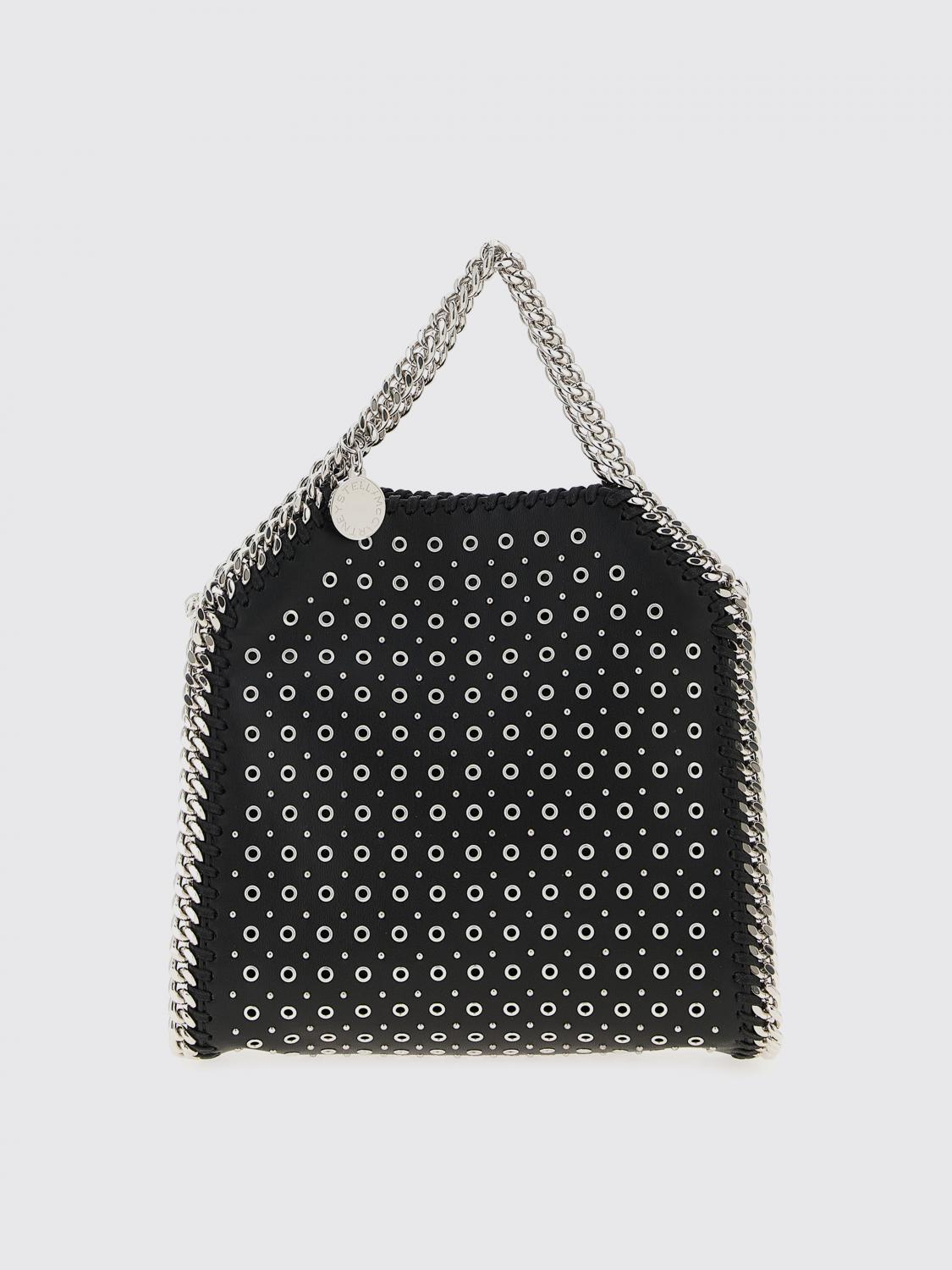 Stella Mccartney Tiny Falabella Stud-embellished Tote Bag In Black