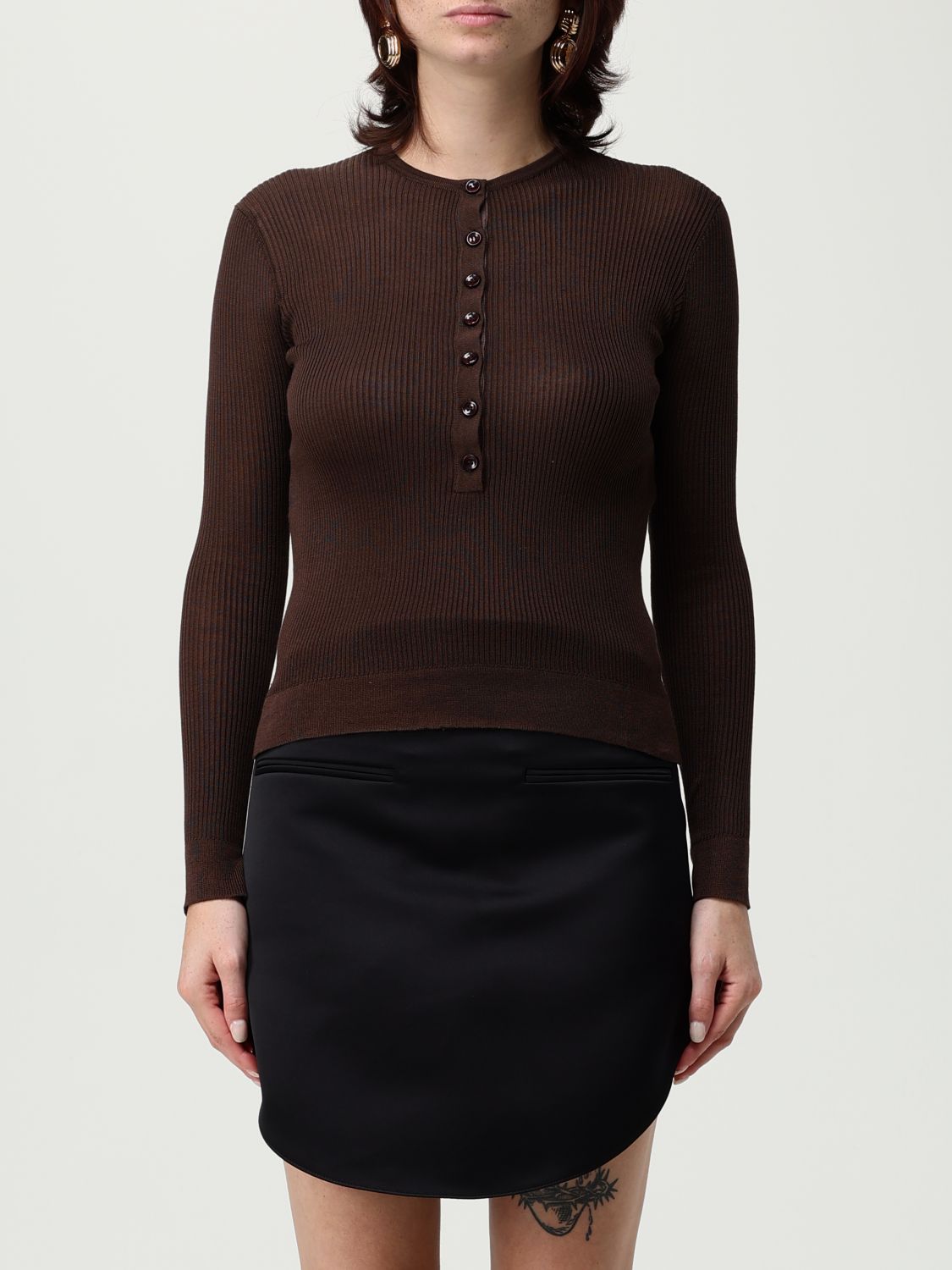 Magda Butrym Sweater Woman Color Brown In Brown