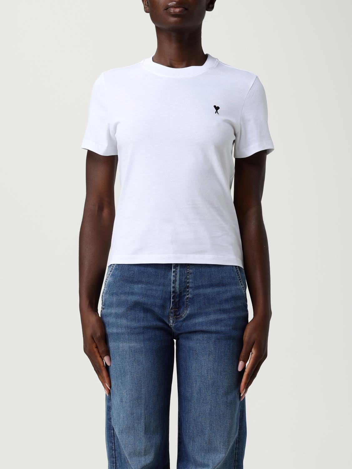 Ami Alexandre Mattiussi T-shirt Ami Paris Woman Color White In White