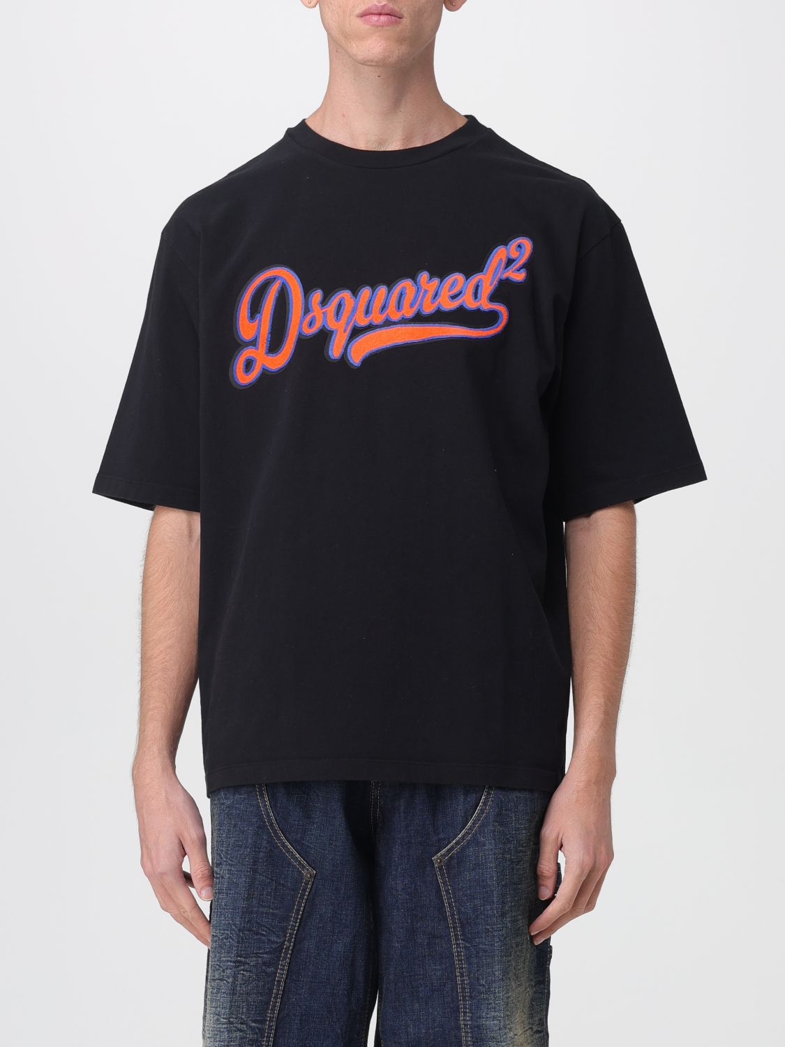 Dsquared2 Dsquared Loose Fit Sponge Patch T-shirt In Black