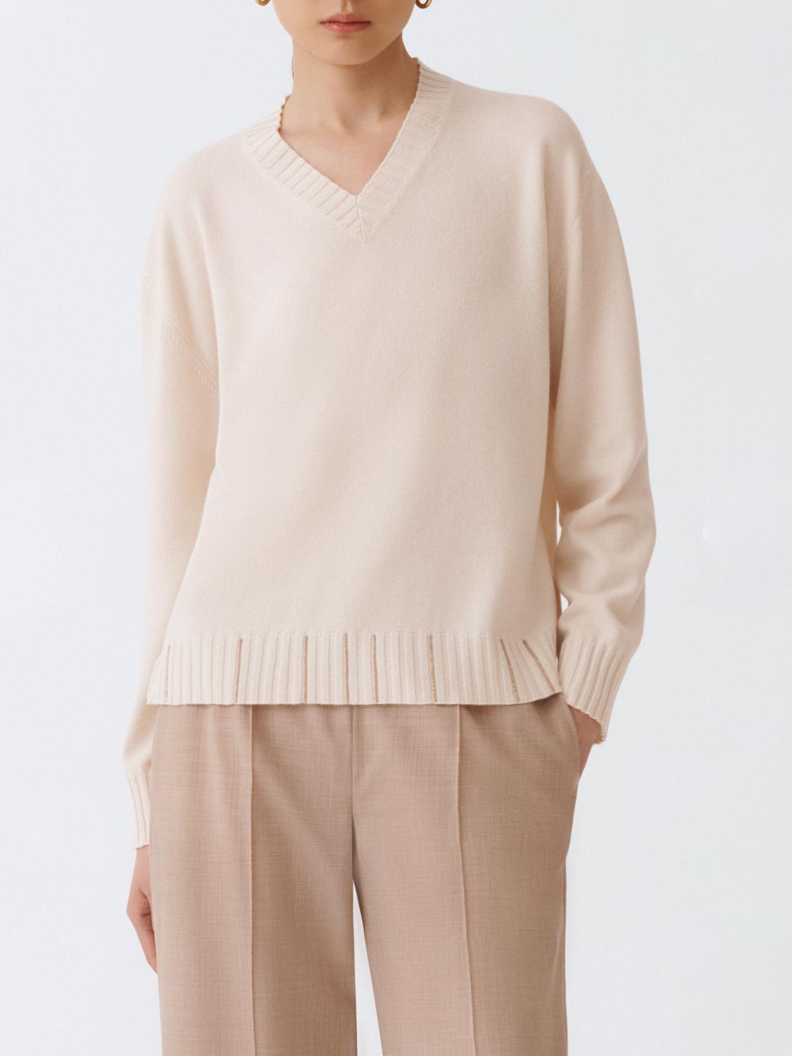 Fabiana Filippi Sweater Woman Color Beige In Neutral