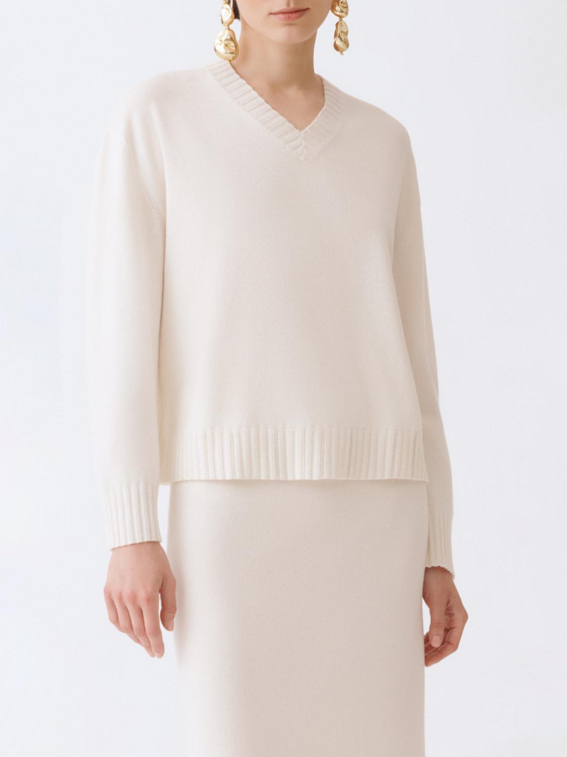 Fabiana Filippi Sweater Woman Color Natural In White