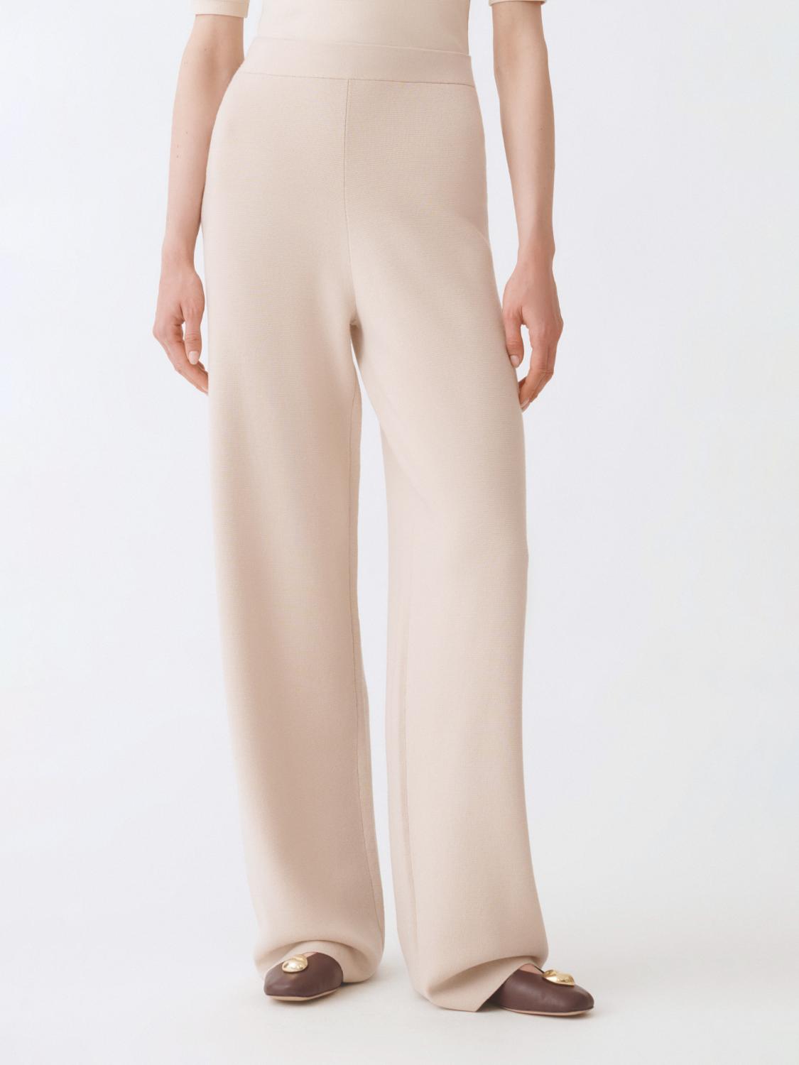 Fabiana Filippi Merino-wool Trousers In Neutral