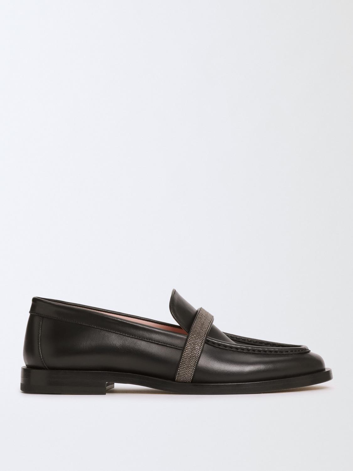 Fabiana Filippi Calfskin Loafers In Black