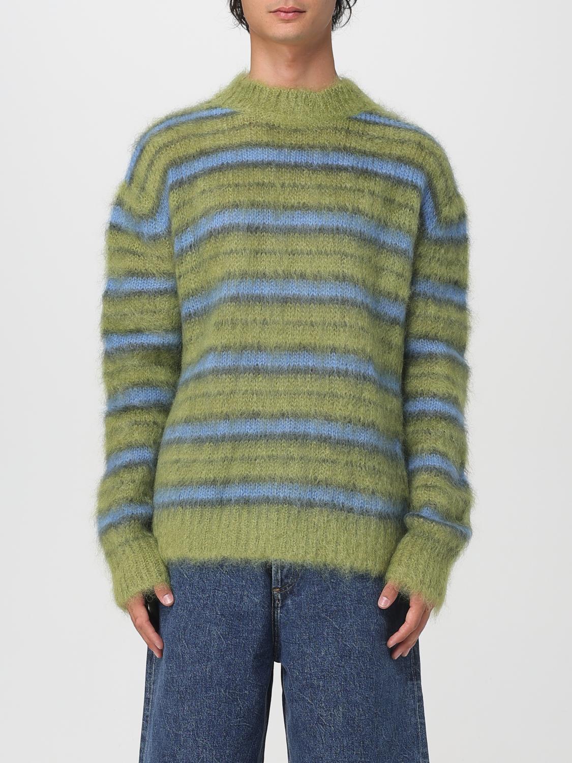 Marni Mens Acid Fuzzy Wuzzy Striped Wool-blend Jumper In Multi