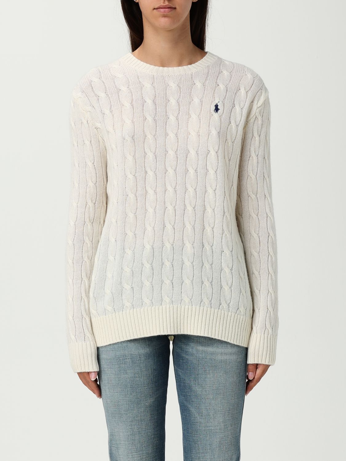 Polo Ralph Lauren Oversize Wool Cashmere Sweater Authentic Cream In White