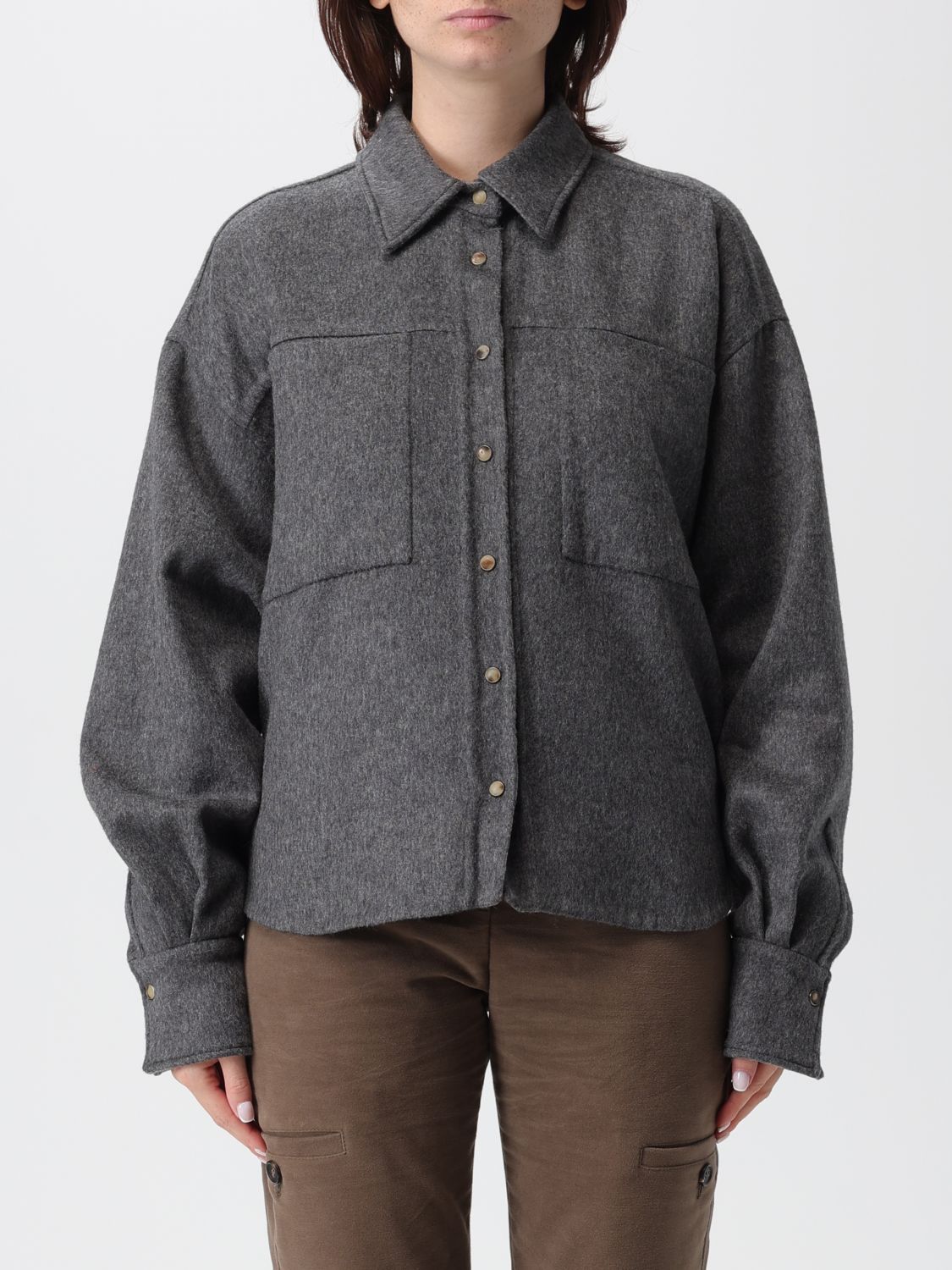 Brunello Cucinelli Skirt  Woman Color Grey In Multi