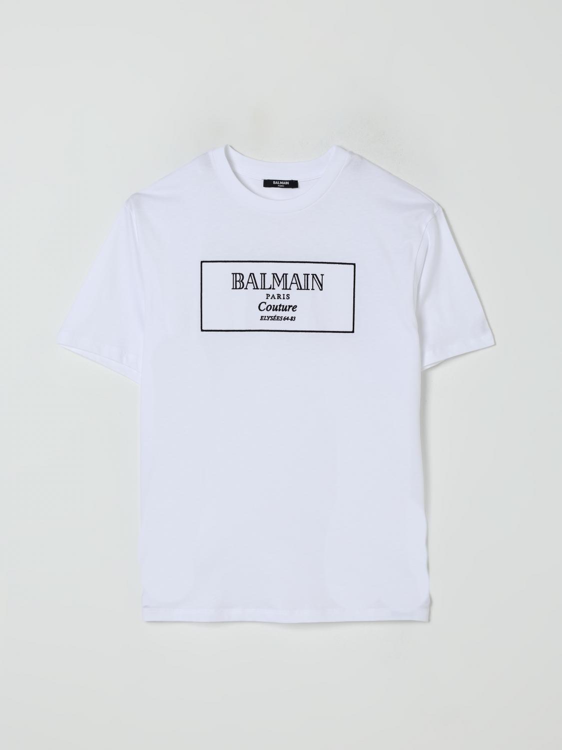 Balmain T-shirt Kids Color White In White