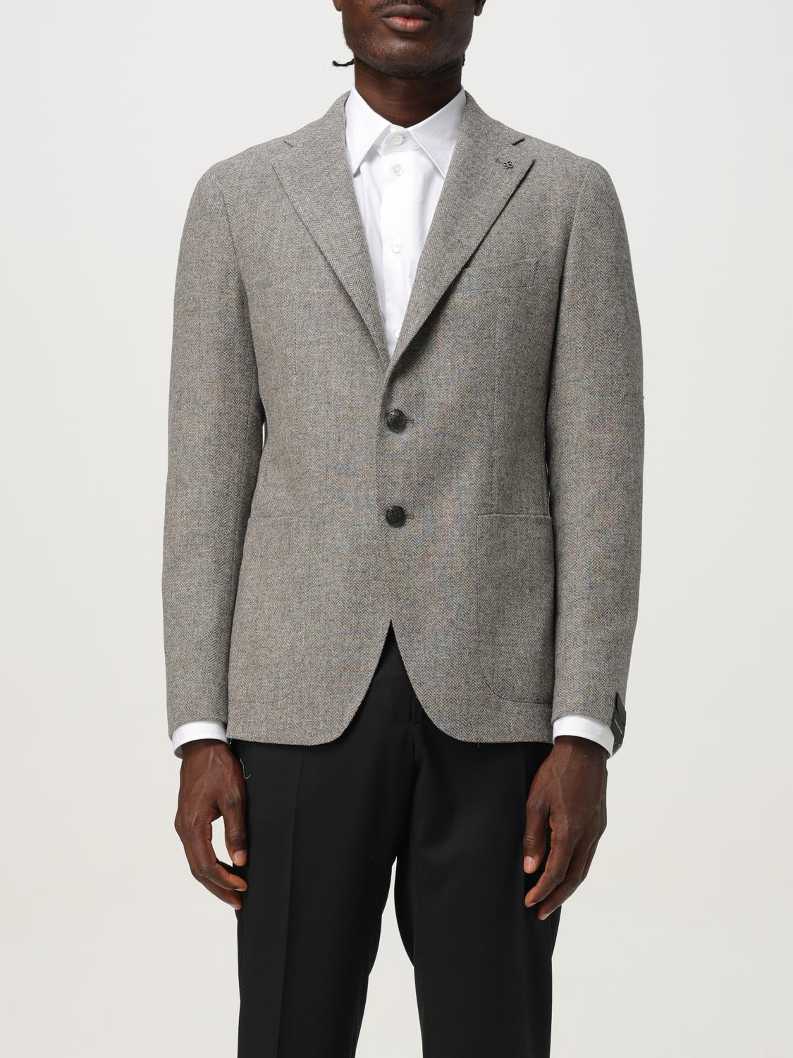 Tagliatore Jacket Brown In Gray