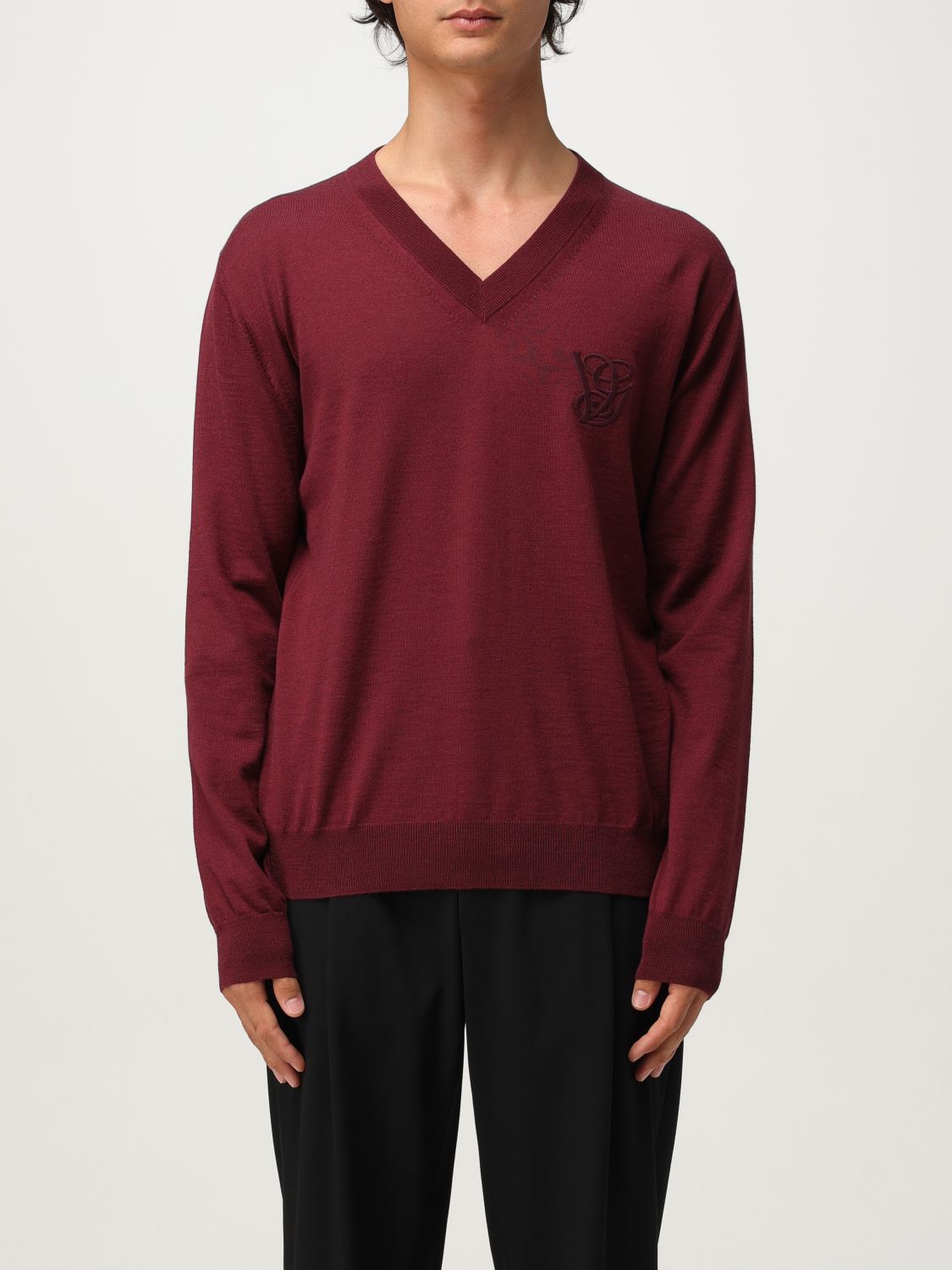 Valentino Sweater  Men Color Burgundy In Red