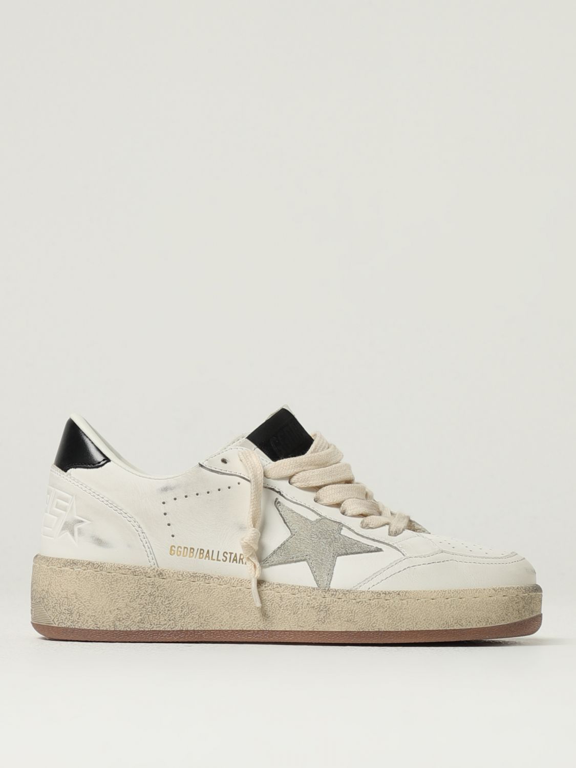 Golden Goose Ballstar 2 Leather Upper And Spur Suede Star Shiny Leathe In White