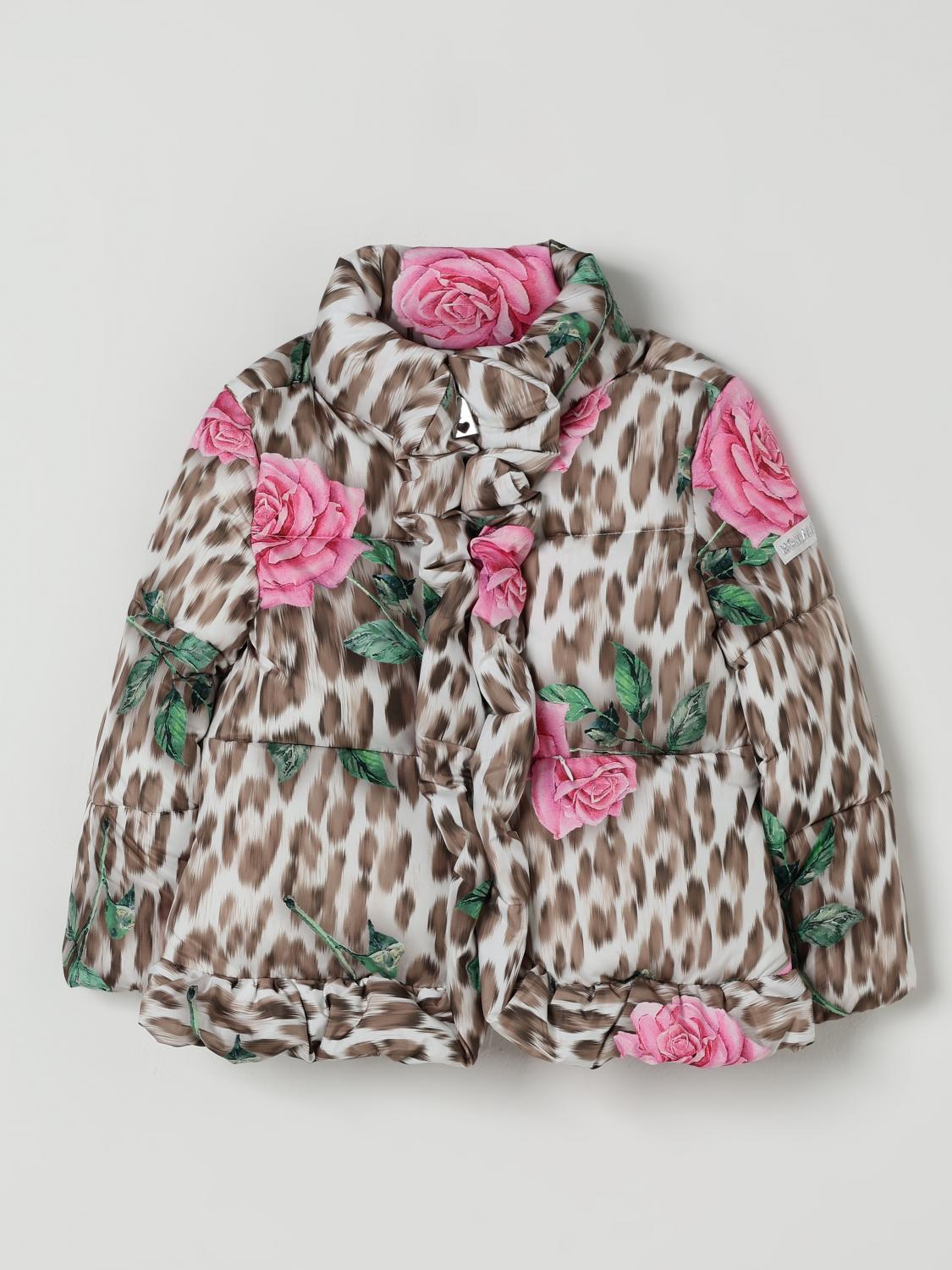 Monnalisa Coat Kids Color Multicolor In Green