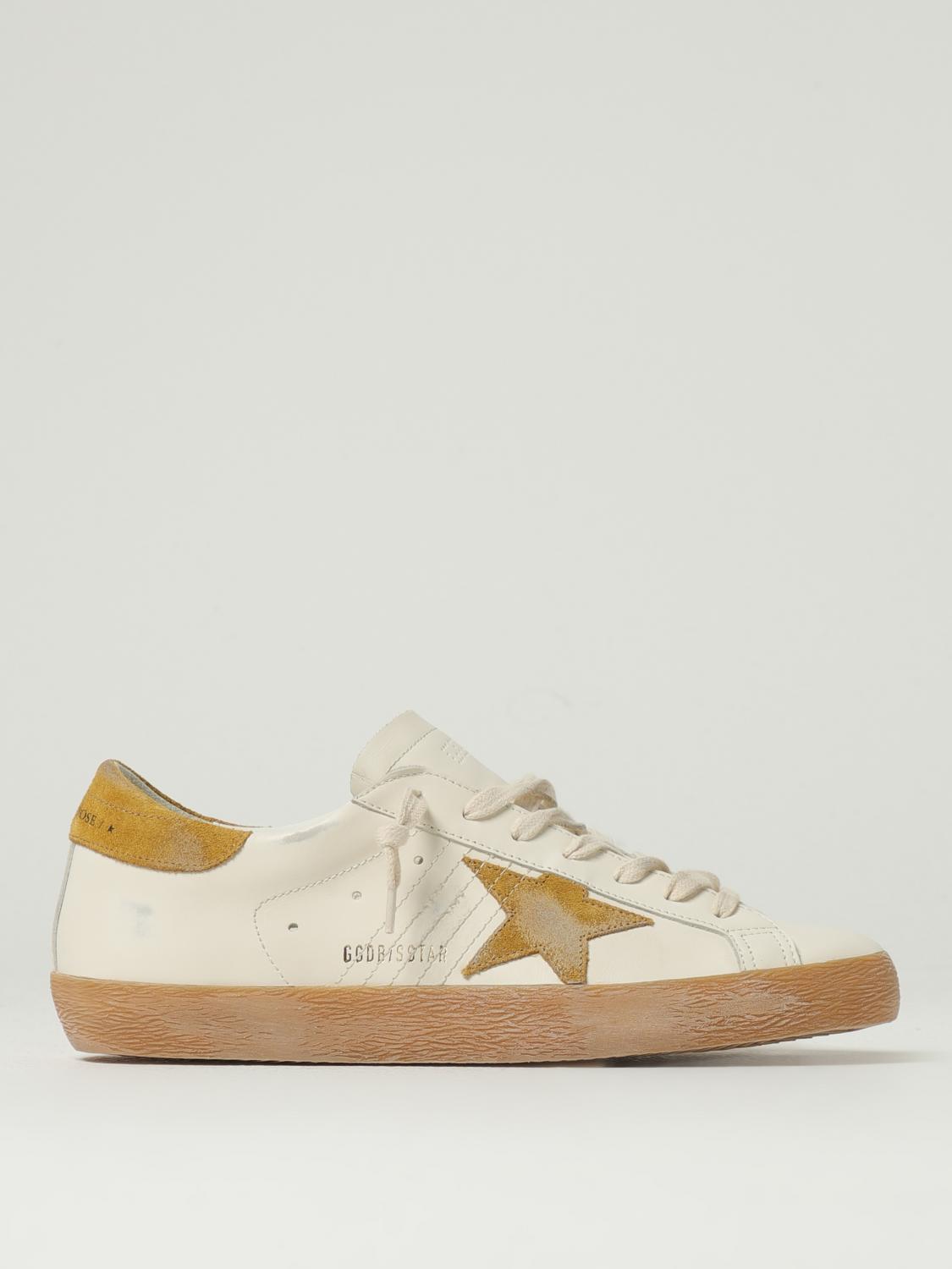 Golden Goose Leather Upper Sneakers With Suede Accents In Neutral