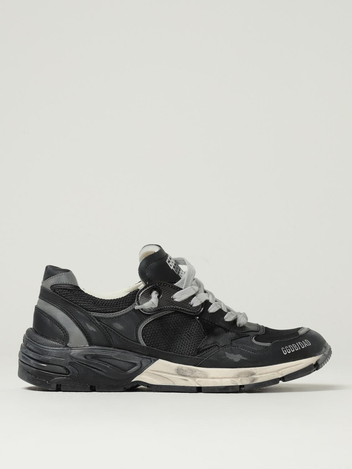 Golden Goose Black Leather And Mesh Running Dad Sneakers In Multi