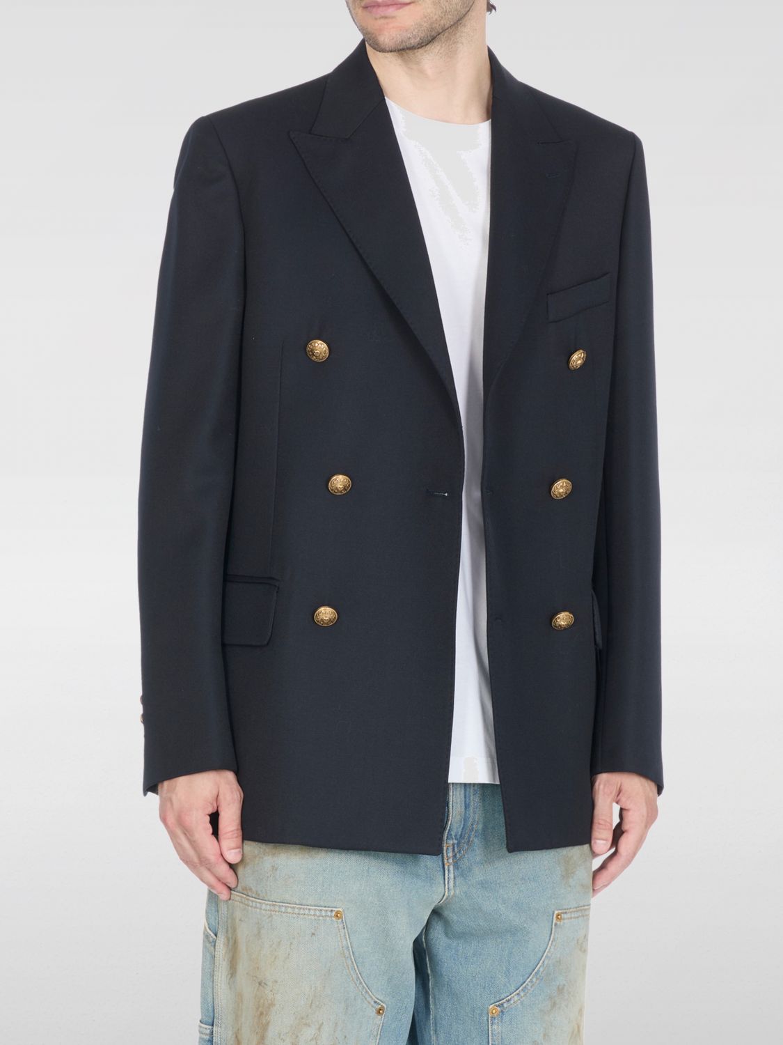 Golden Goose Jacket Men Color Blue In Blue