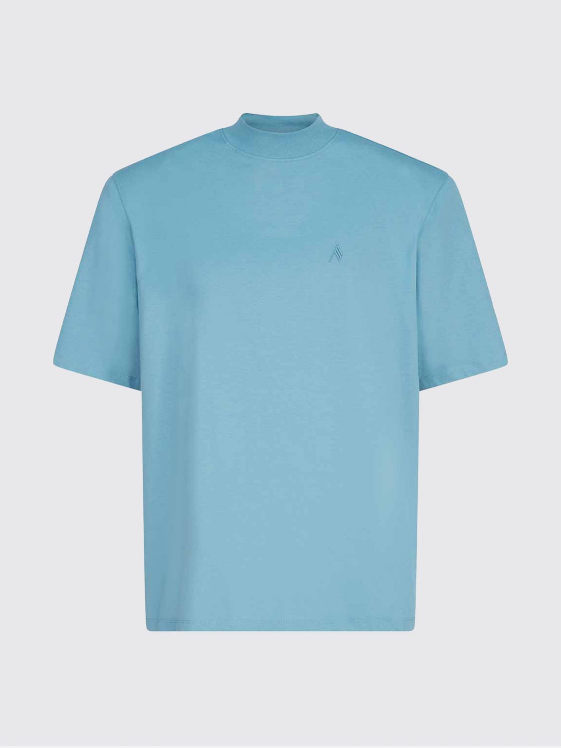 Attico Light Blue Cotton T-shirt In Blue