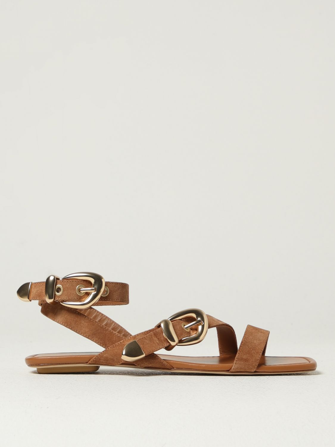 Stuart Weitzman Flat Sandals  Woman Color Brown In Brown