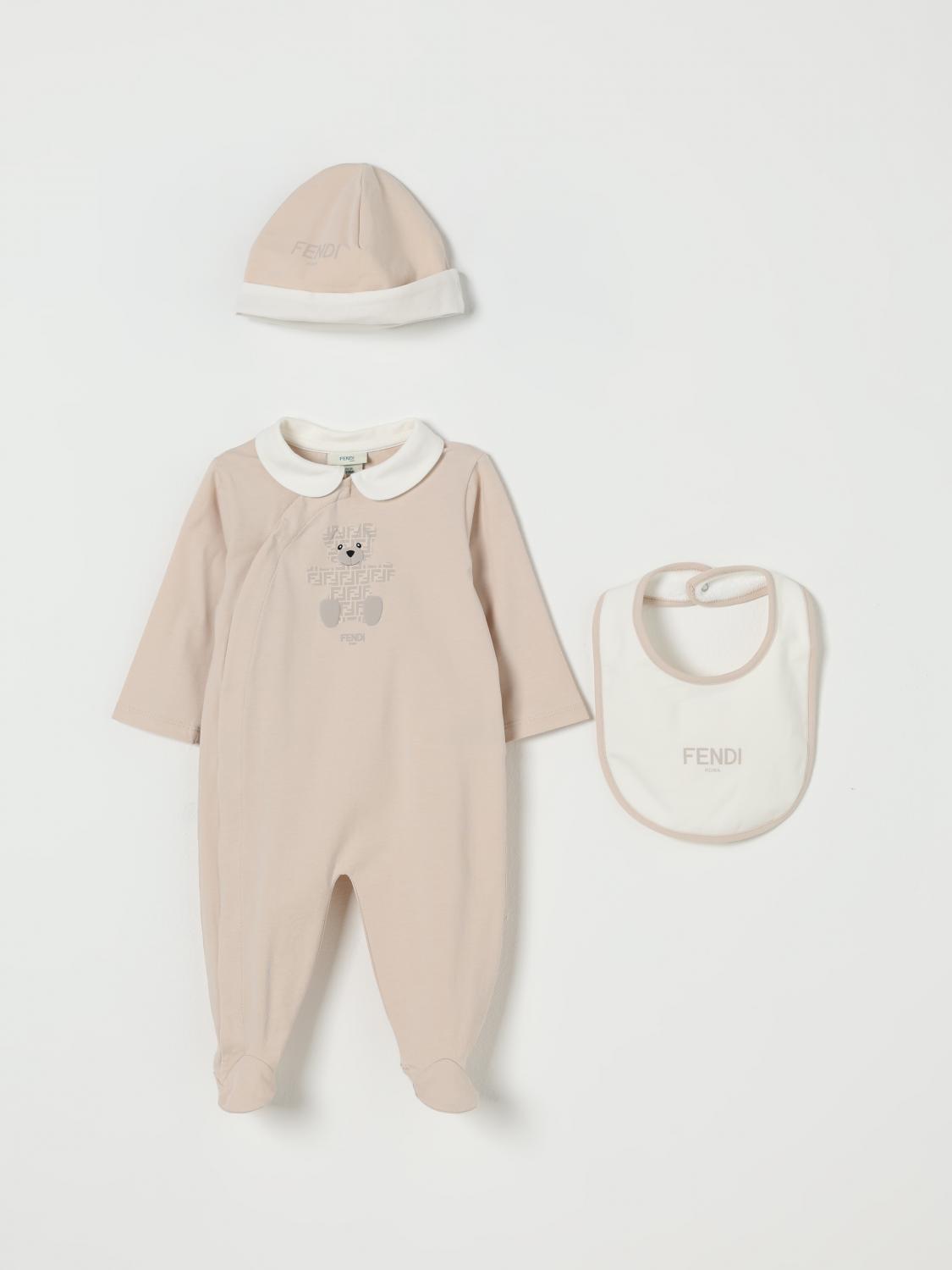 FENDI Coordinato in cotone con Orsetto FF